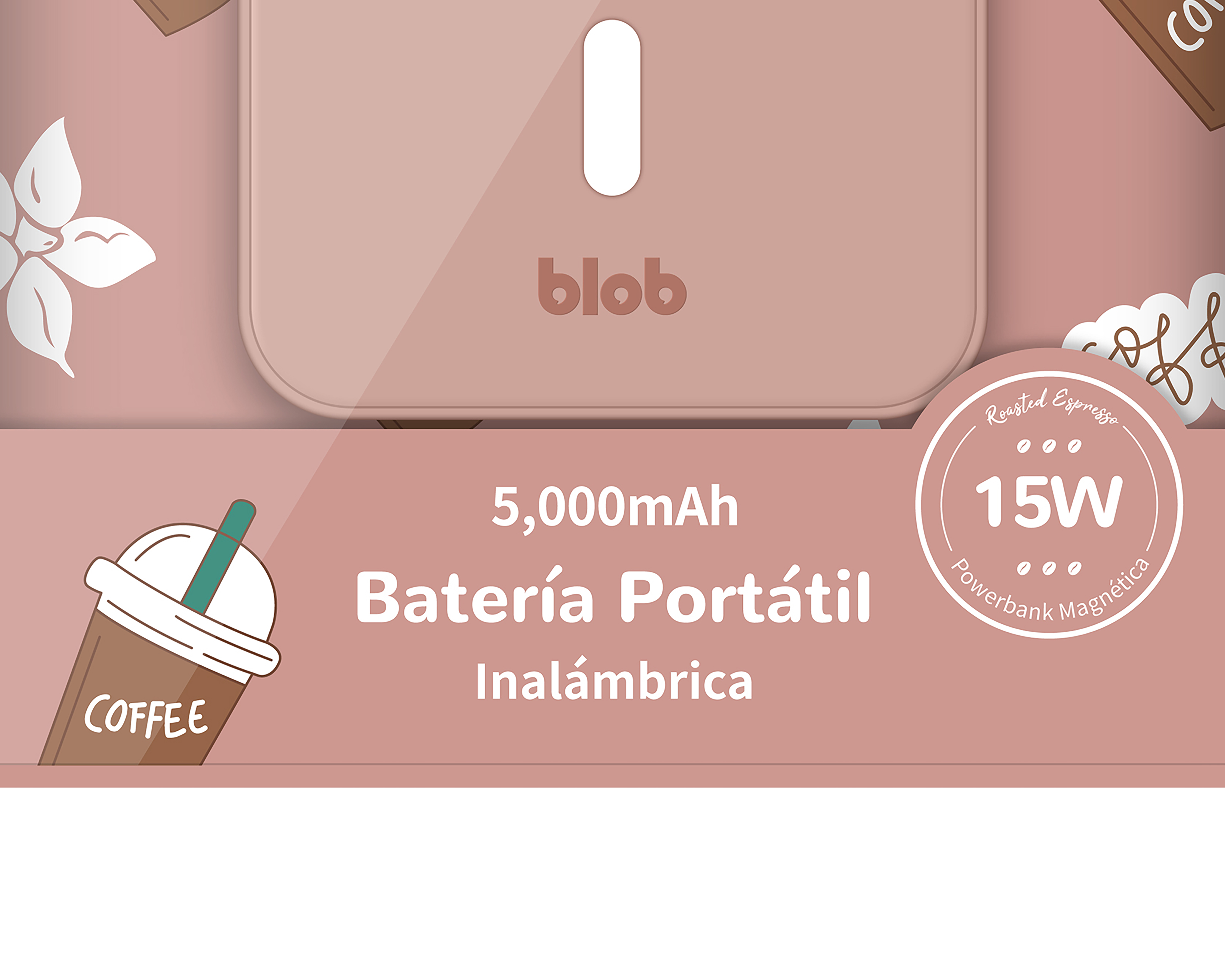 Foto 3 | Foto 3 | Batería Portátil Blob 5,000 mAh