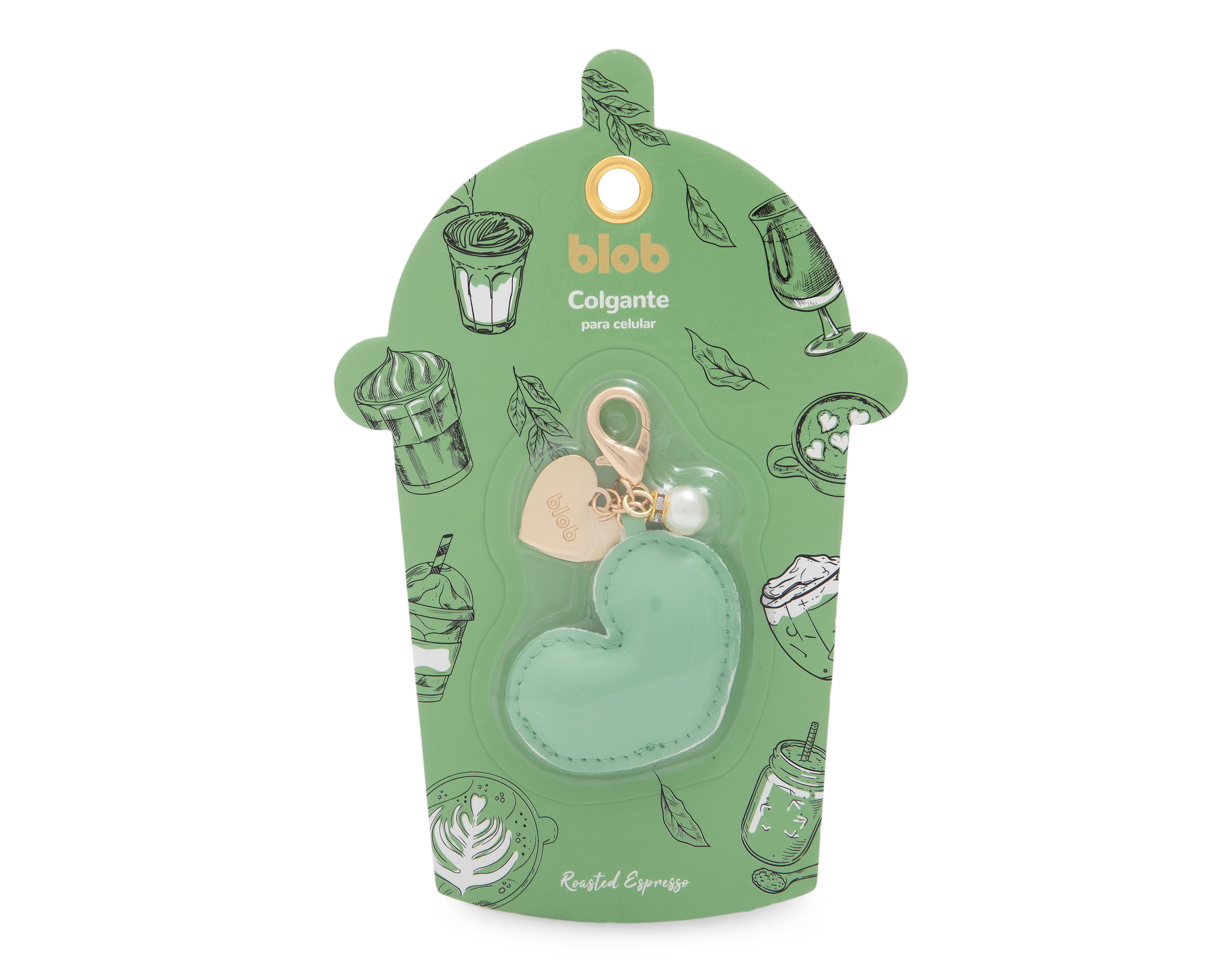 Foto 4 pulgar | Foto 3 | Colgante para Celular de Poliuretano Blob Corazón Verde