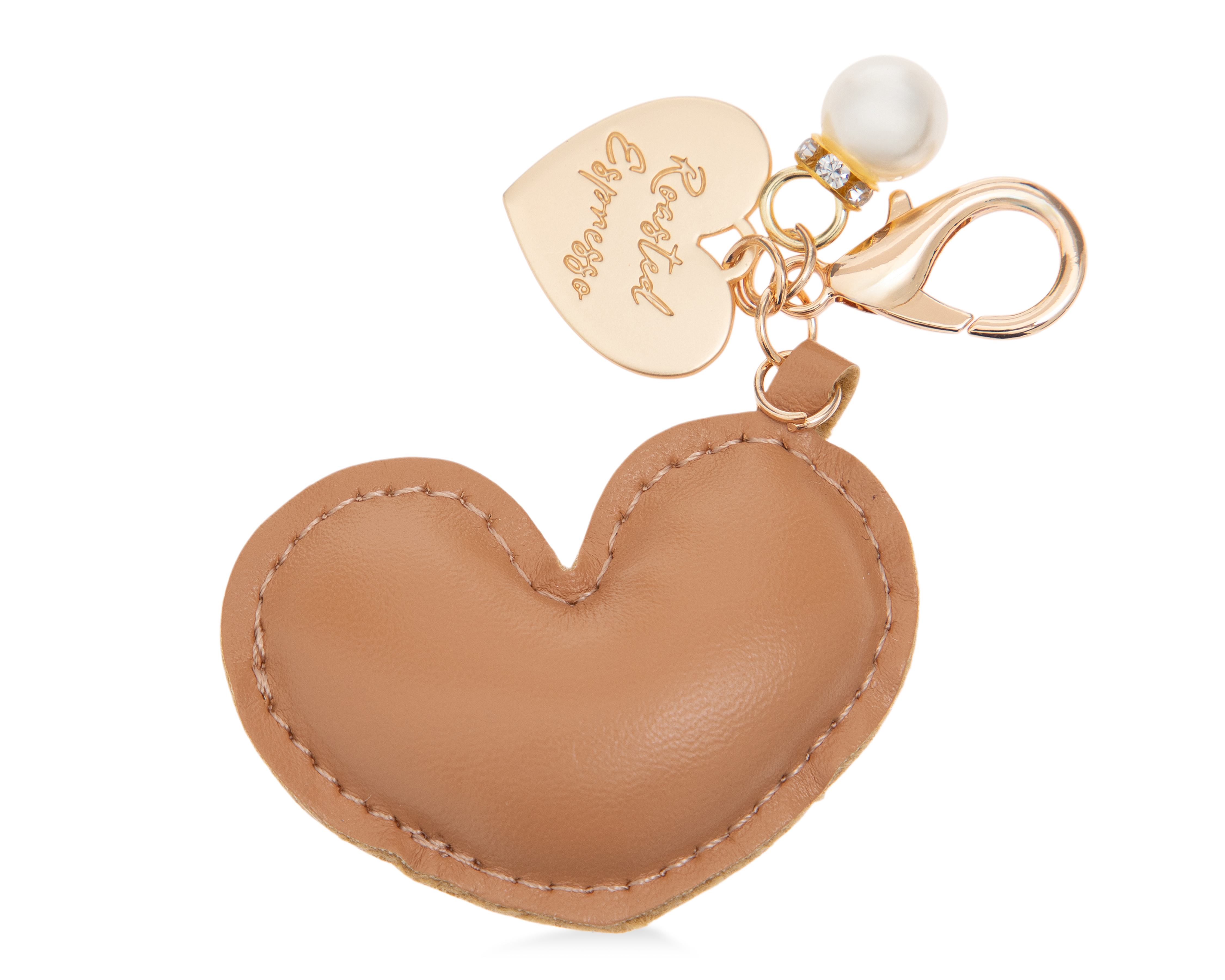 Colgante para Celular de Poliuretano Blob Corazón Café