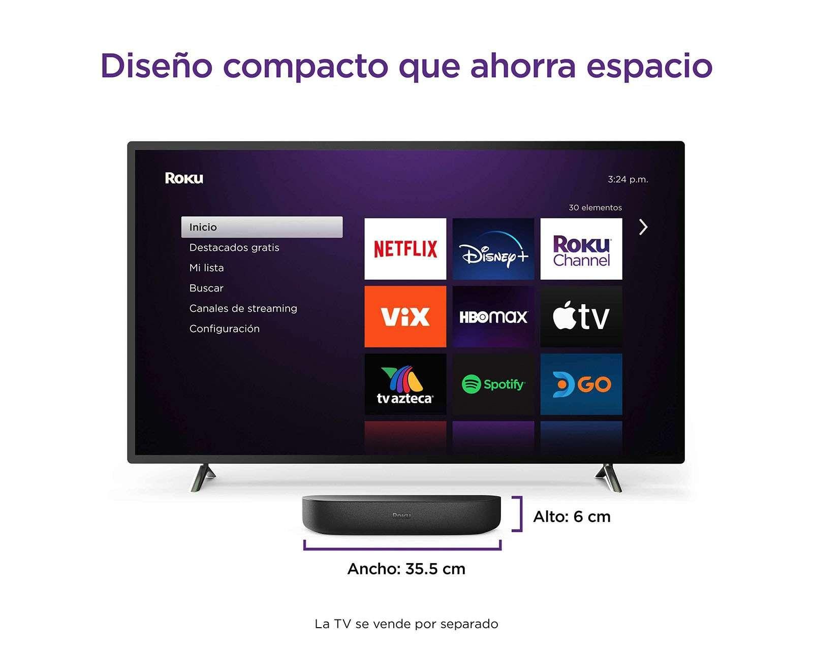 Foto 10 pulgar | Foto 9 | Roku Streambar HD/4K/HDR Dispositivo de Streaming y Audio Premium Todo en Uno