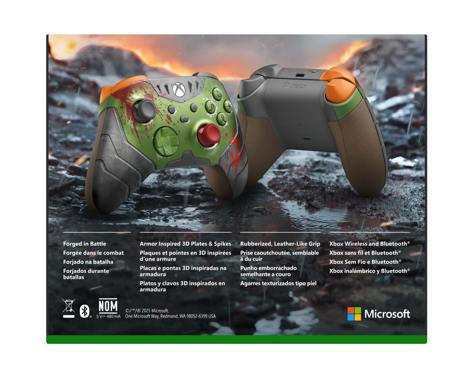 Foto 9 | Foto 9 | Control Inalámbrico para Xbox Microsoft Doom the Dark Age Verde