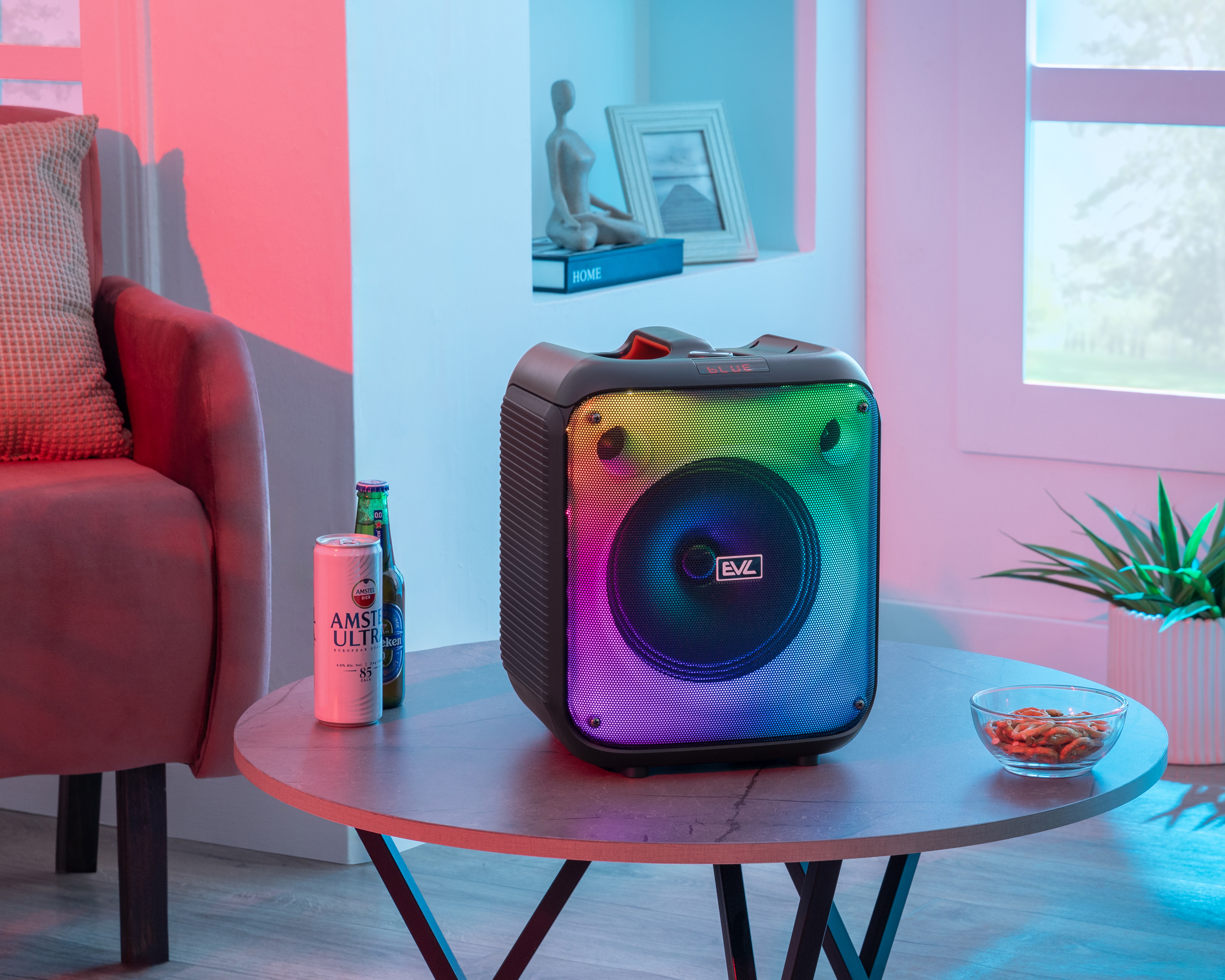 Foto 10 pulgar | Foto 9 | Bocina Bluetooth EVL EVL-BF8-05 20 W con Luces LED