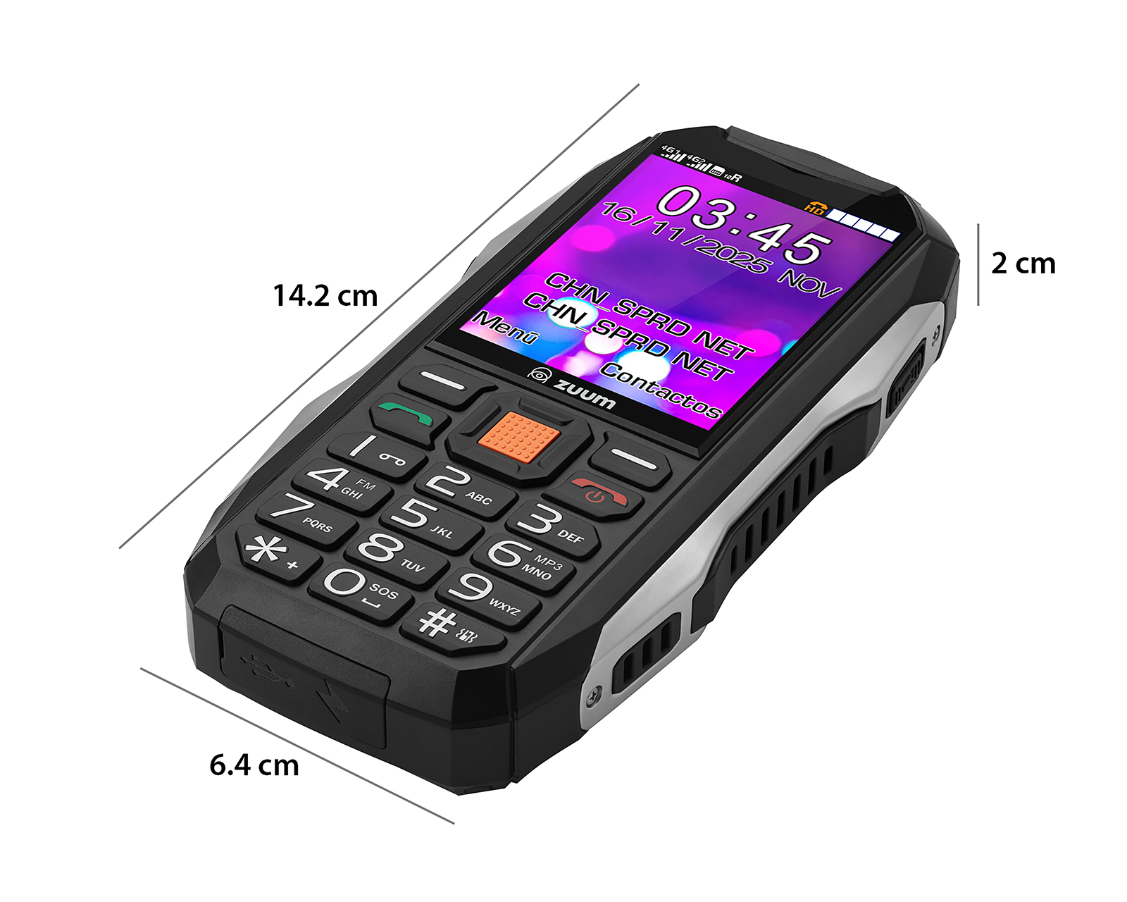 Foto 11 pulgar | Foto 10 | Celular Zuum Hidra XR Liberado 128 MB Negro