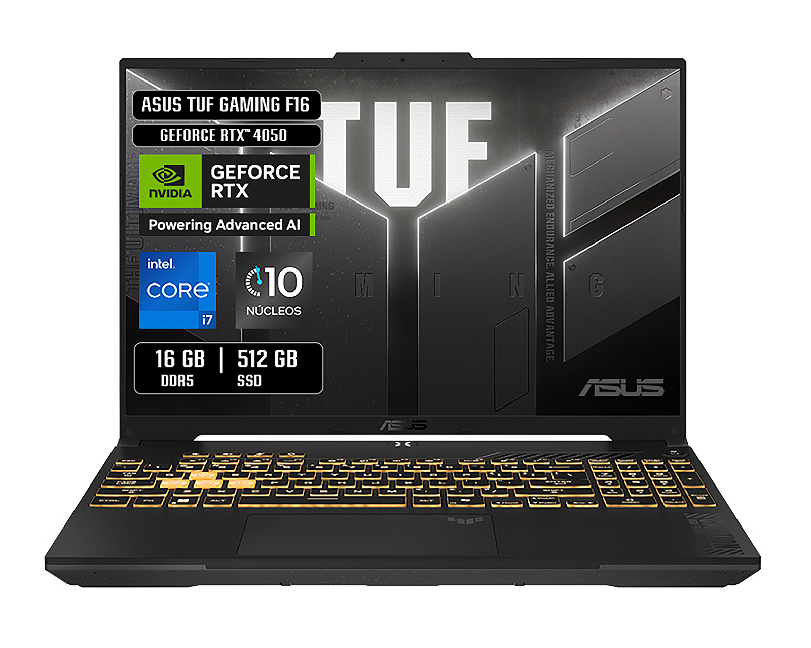 Foto 2 pulgar | Foto 1 | Laptop Gamer Asus TUF 16 Pulgadas Intel Core i7 GeForce RTX 4050 16 GB RAM 512 GB SSD Gris