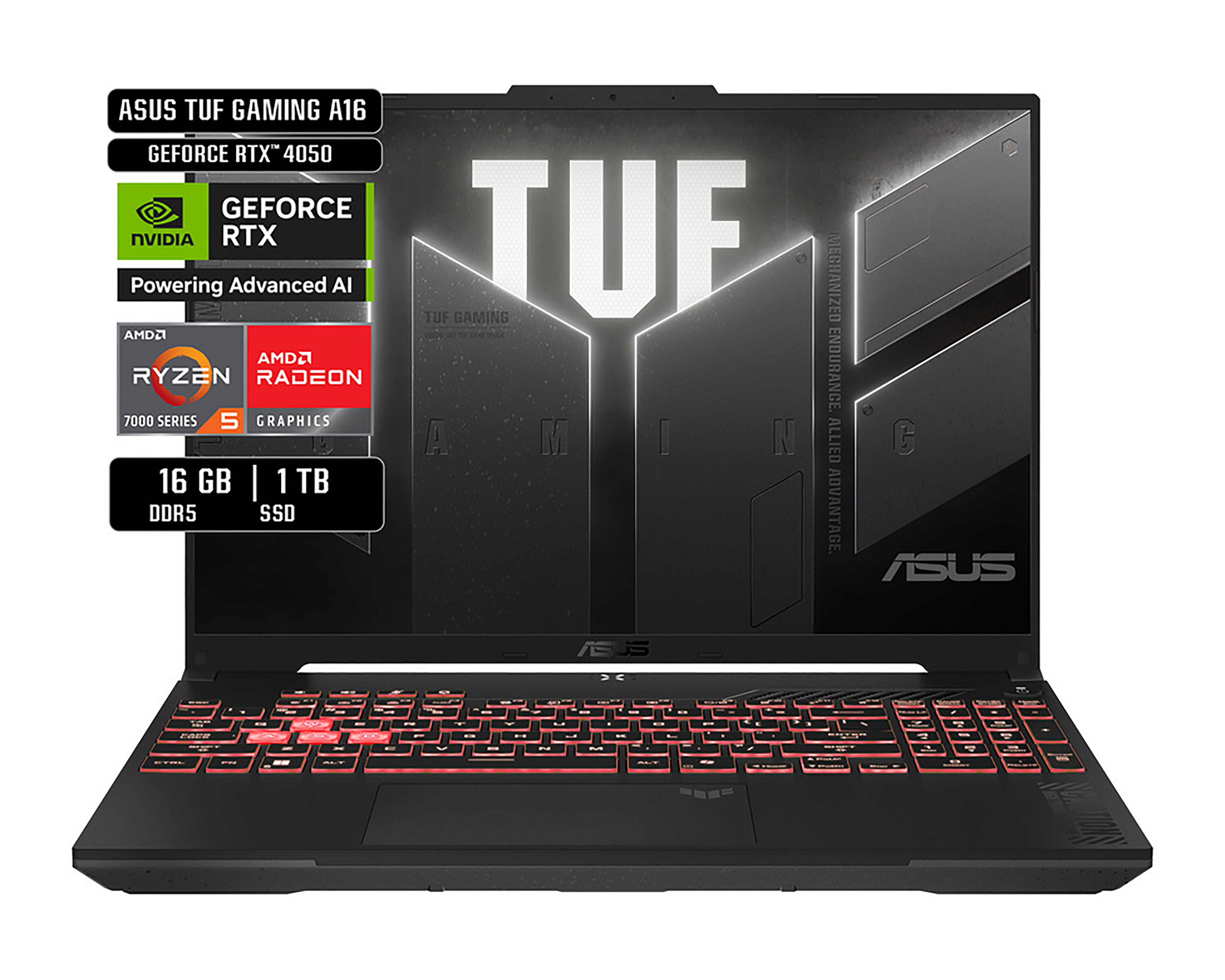 Laptop Gamer Asus TUF Gaming A16 16 Pulgadas AMD Ryzen 5 GeForce RTX 4050 16 GB RAM 1 TB SSD Gris