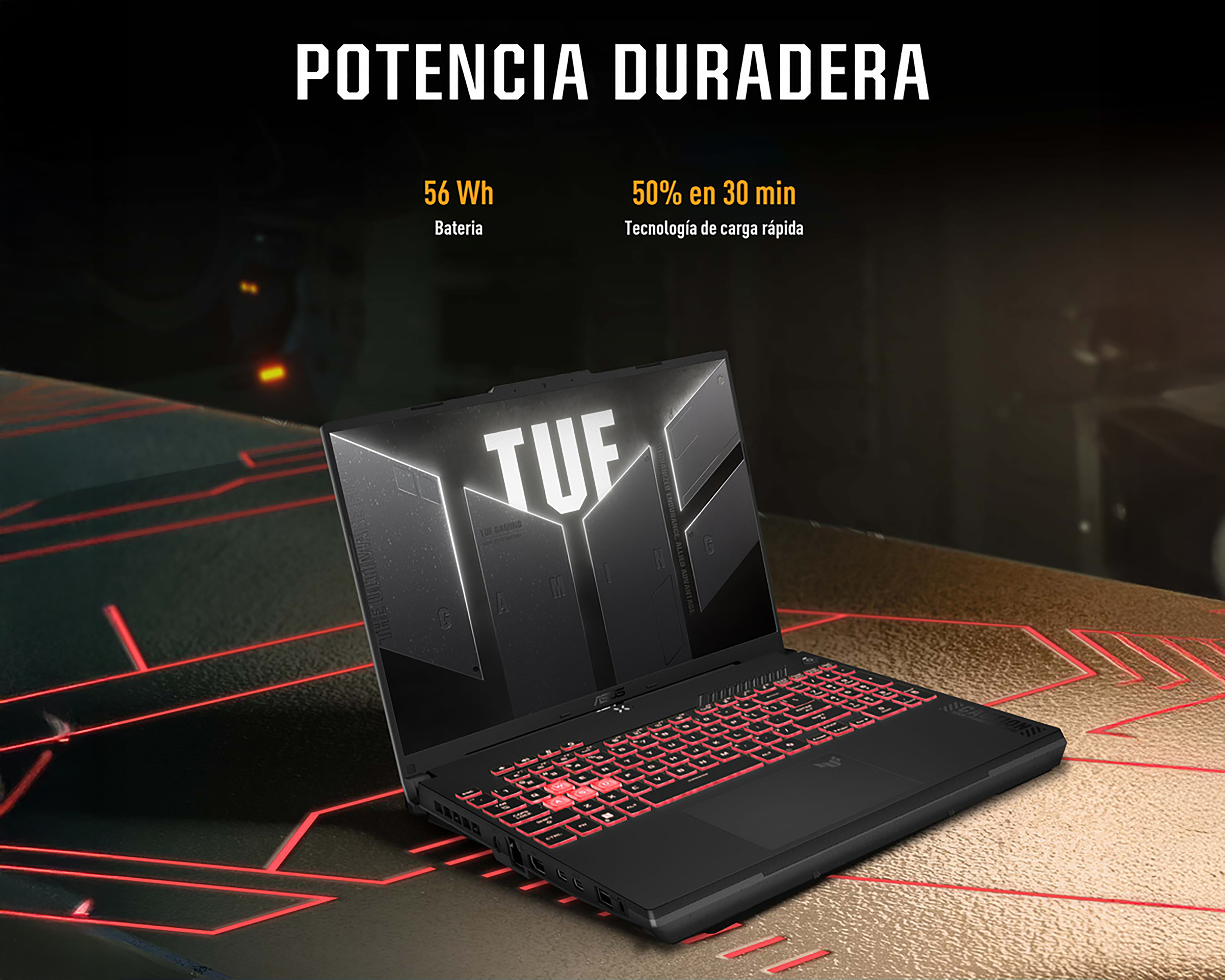 Foto 4 pulgar | Foto 2 | Laptop Gamer Asus TUF Gaming A16 16 Pulgadas AMD Ryzen 5 GeForce RTX 4050 16 GB RAM 1 TB SSD Gris