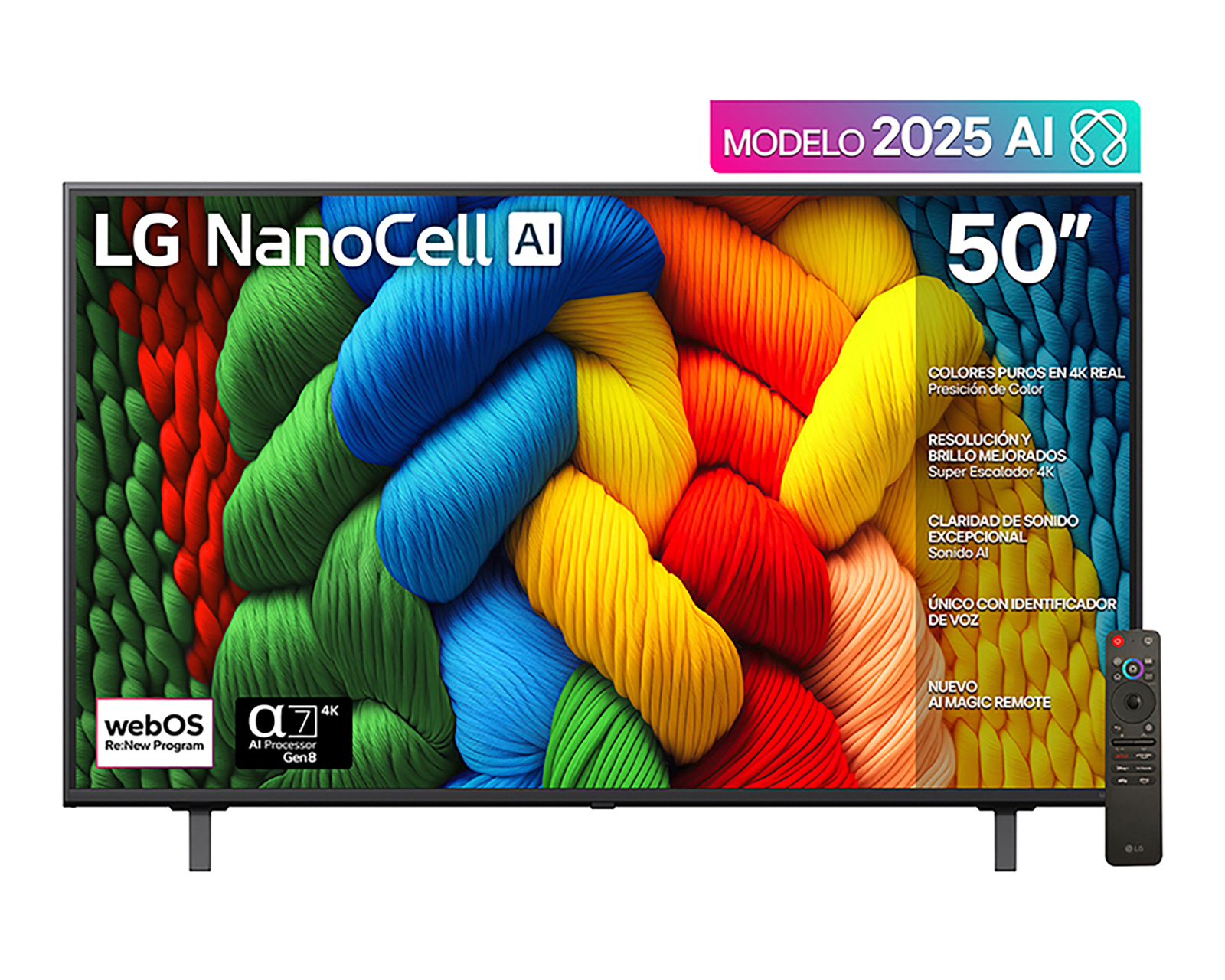 Foto 2 pulgar | Foto 1 | Pantalla Smart TV LG NanoCell 50 Pulgadas Ultra HD 4K 50NANO80ASA