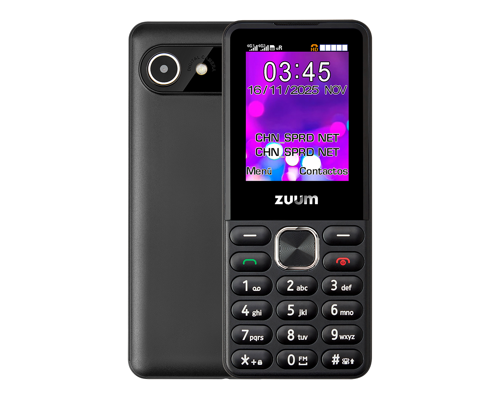 Foto 2 pulgar | Foto 1 | Celular Zuum Skip VI Liberado 128 MB Negro