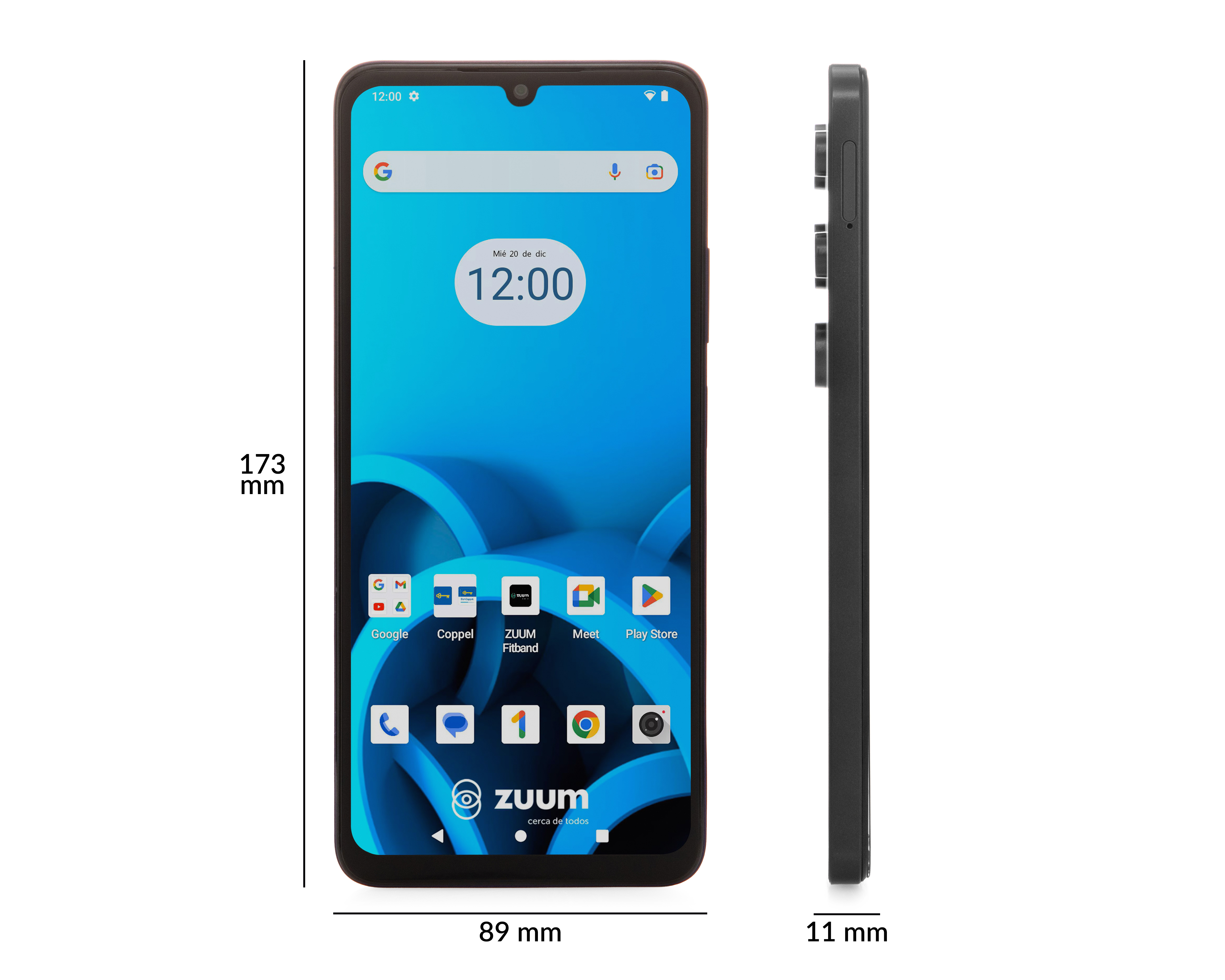 Foto 10 pulgar | Foto 9 | Celular Zuum Sens Pro Liberado 256 GB Azul