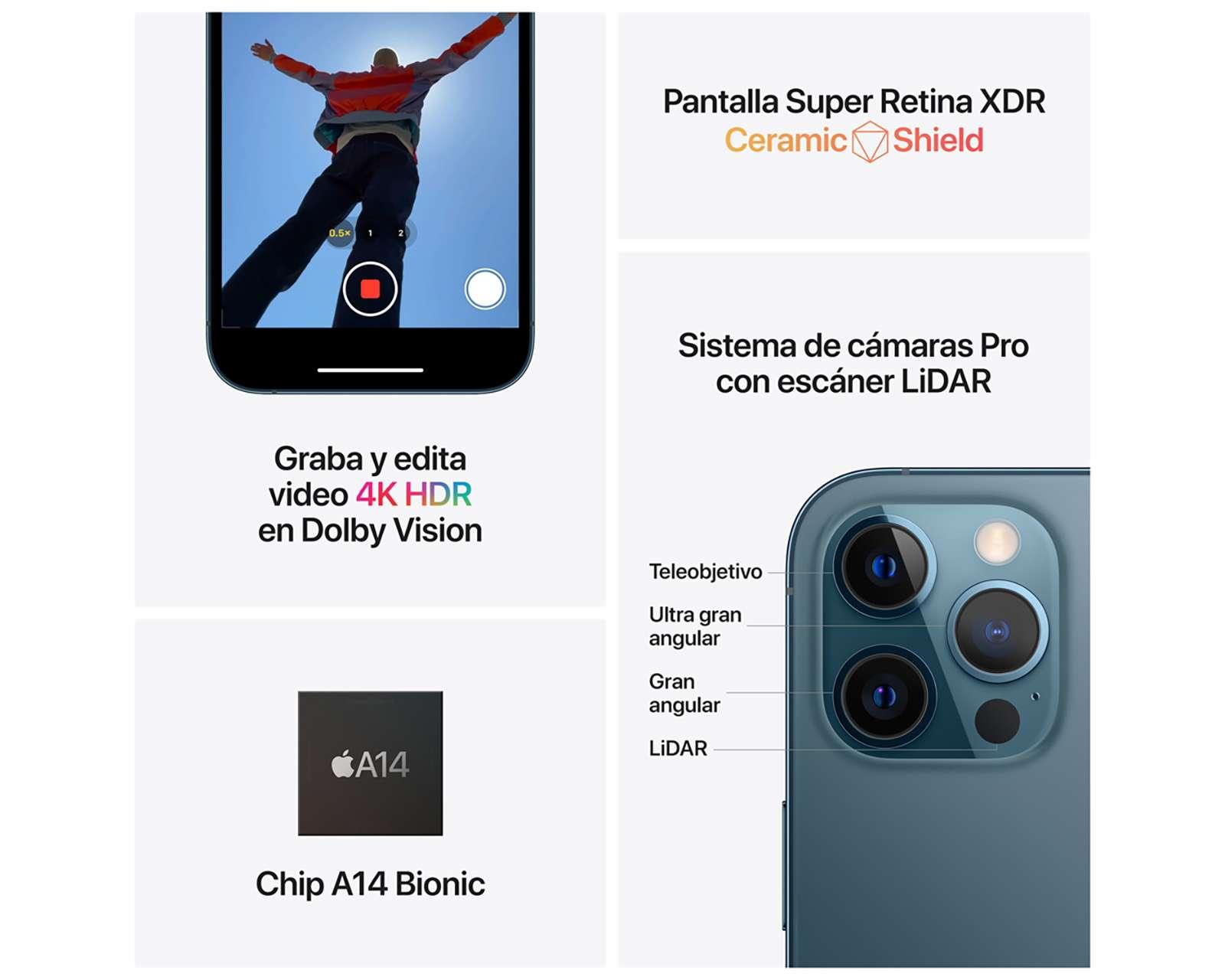 Foto 9 pulgar | Foto 8 | Telcel Apple iPhone 12 Pro Max 128 GB Azul Pacífico