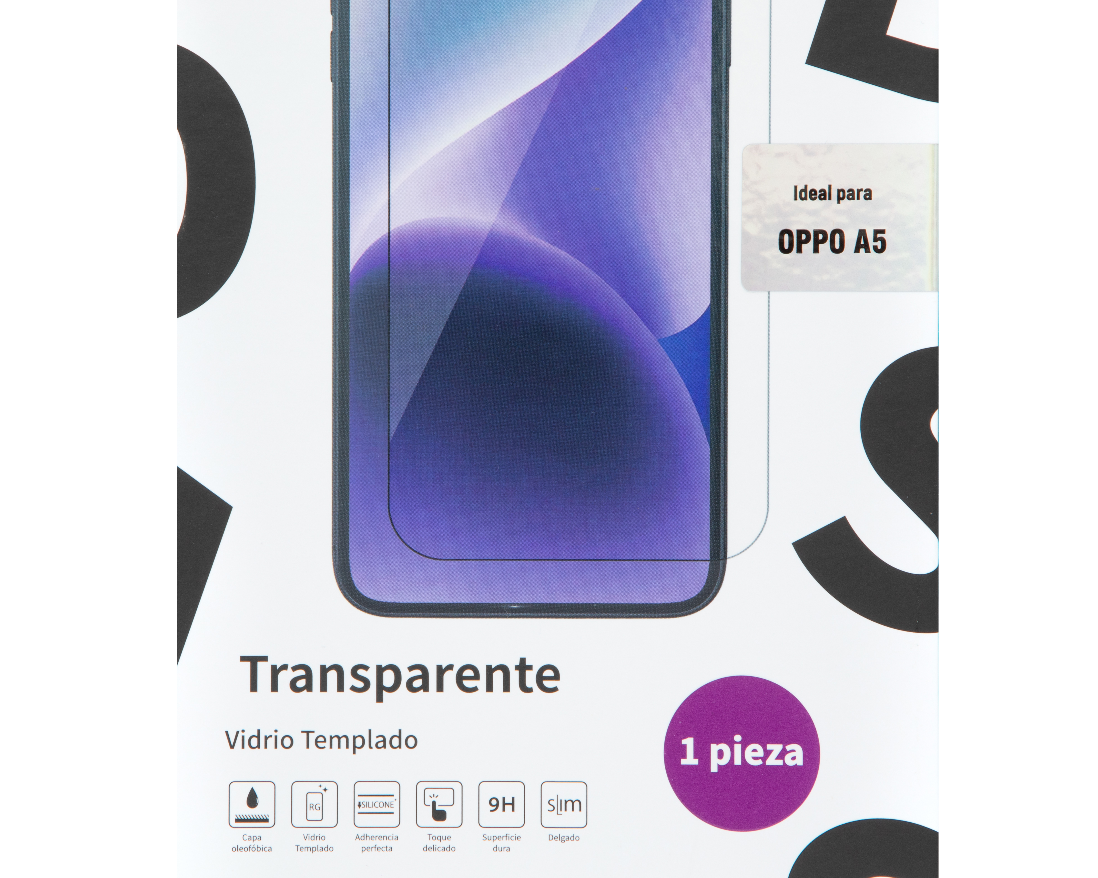 Foto 3 | Foto 3 | Protector de Pantalla de Vidrio Templado Blob para OPPO A5