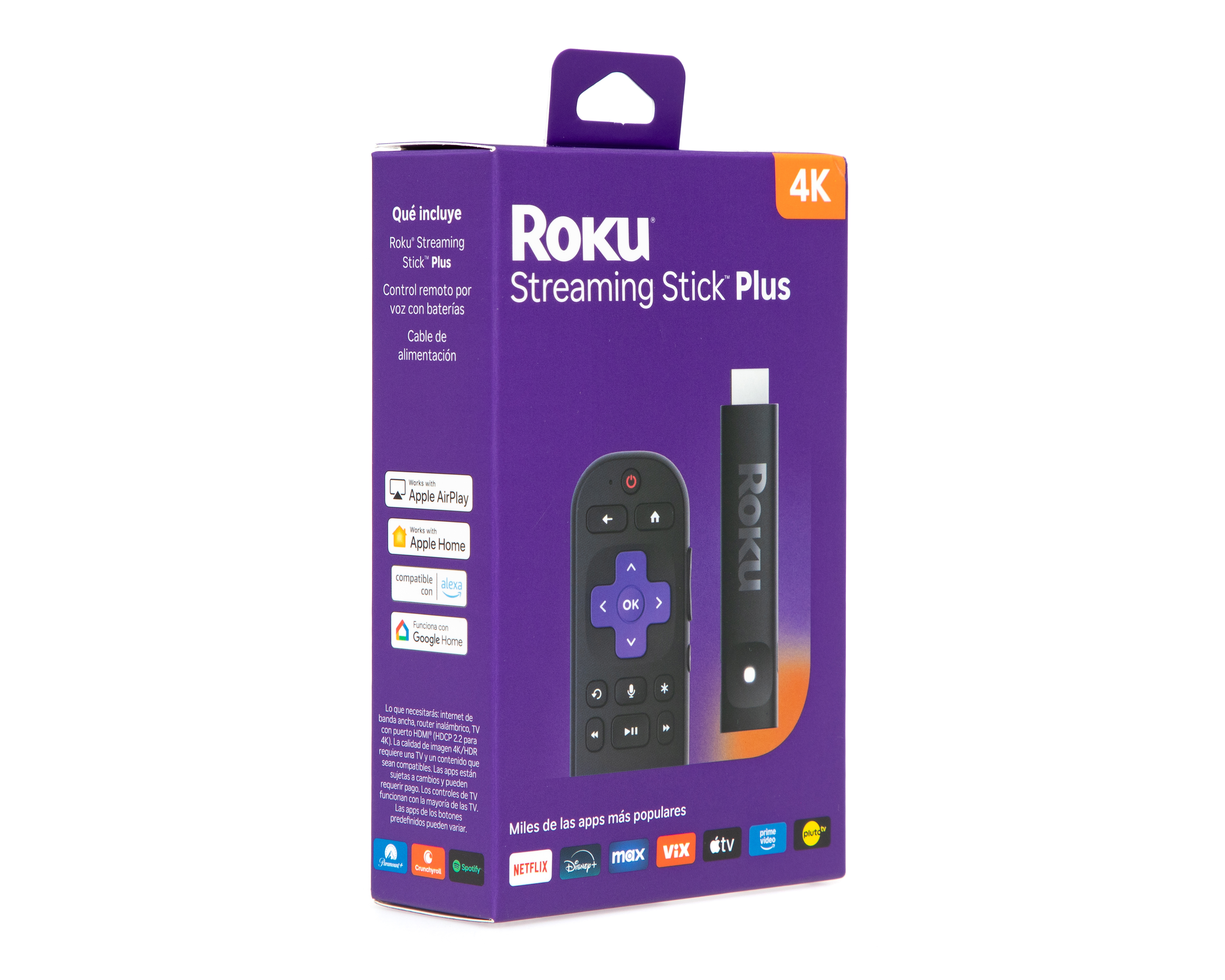 Roku Streaming Stick Plus 4K con Control con Comando de Voz