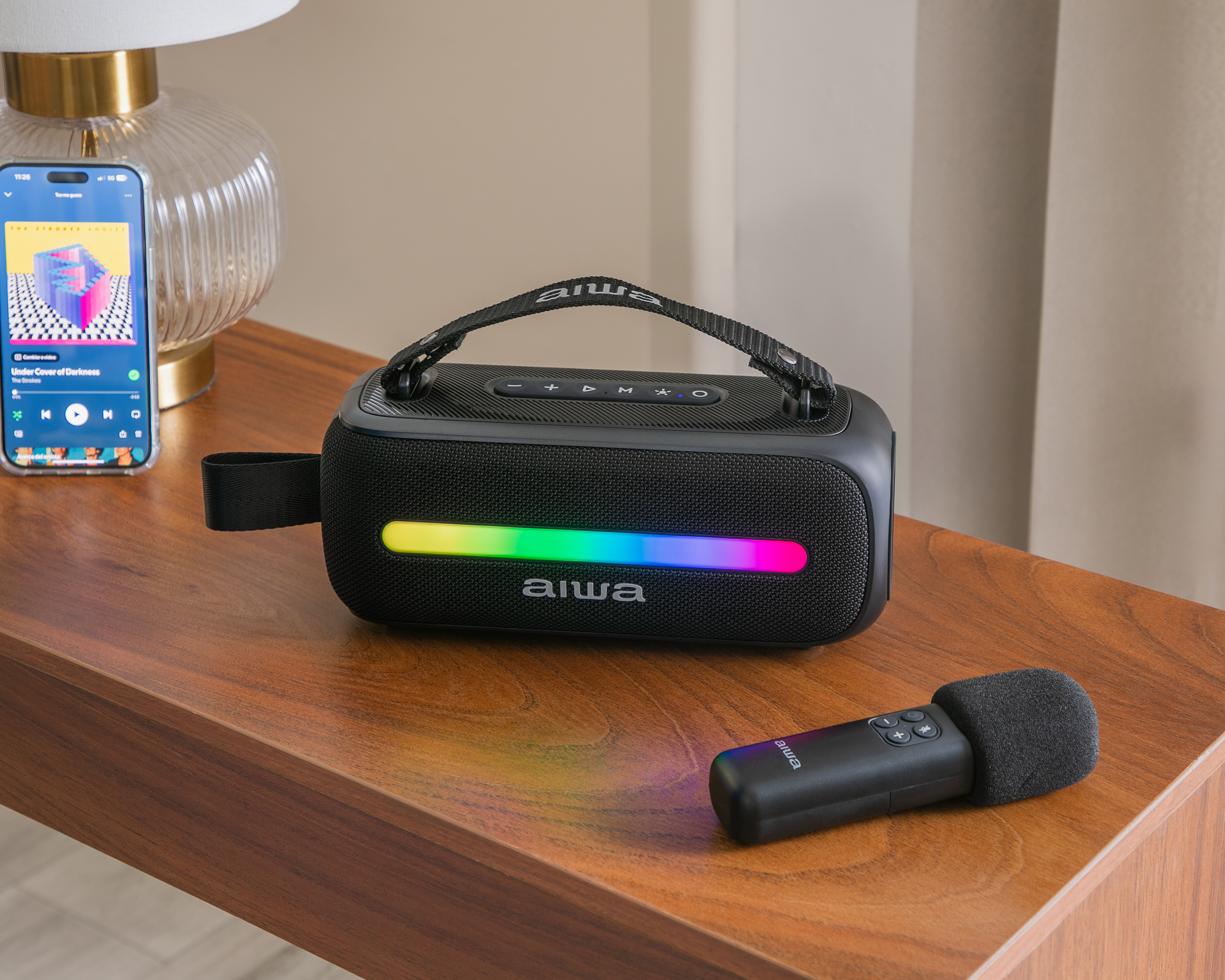 Foto 8 | Foto 8 | Bocina Bluetooth Aiwa AWS40BT 12 W con Micrófono