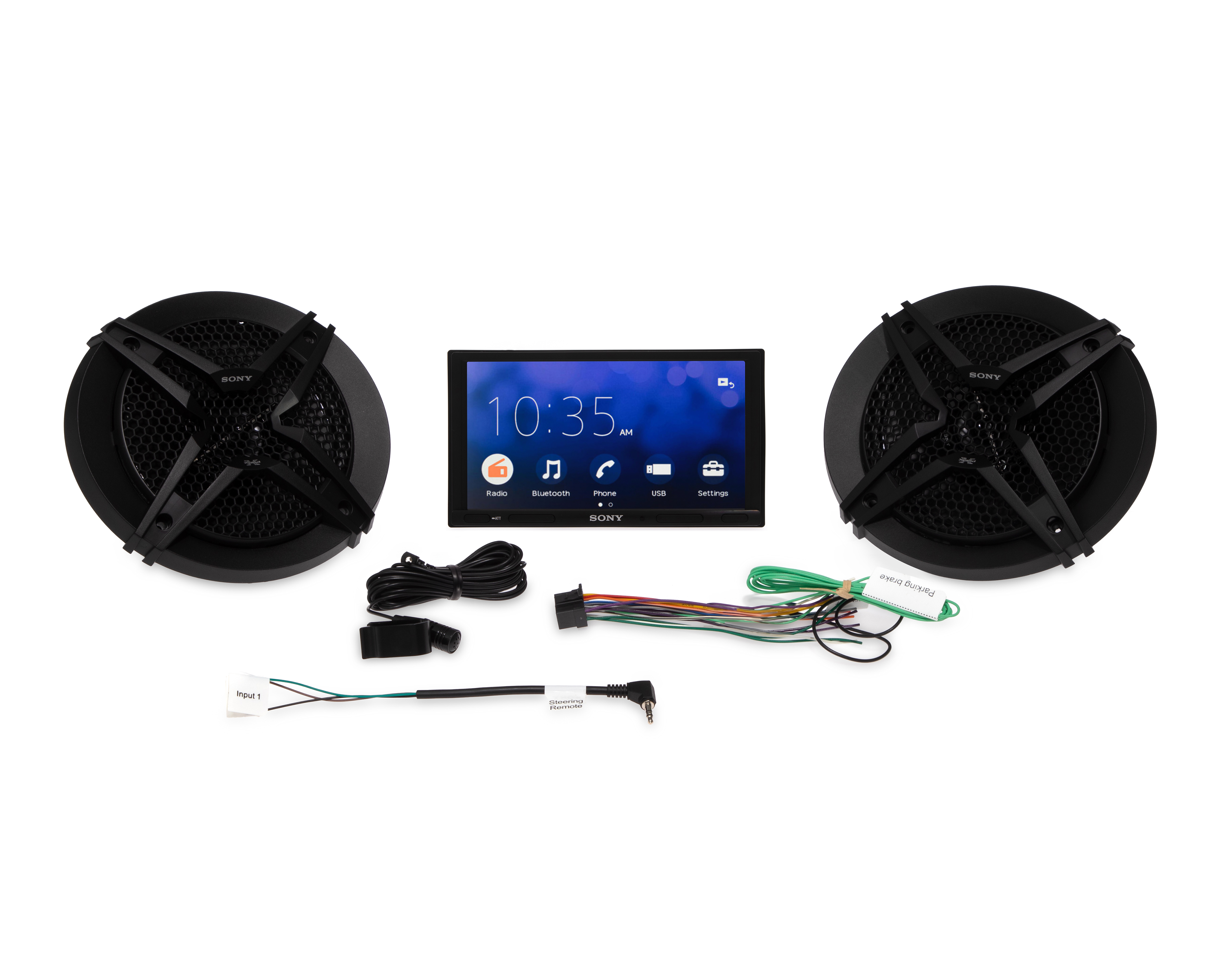Autoestéreo Sony KIT XAV-1600 Bluetooth de 6.75 Pulgadas con Bocinas