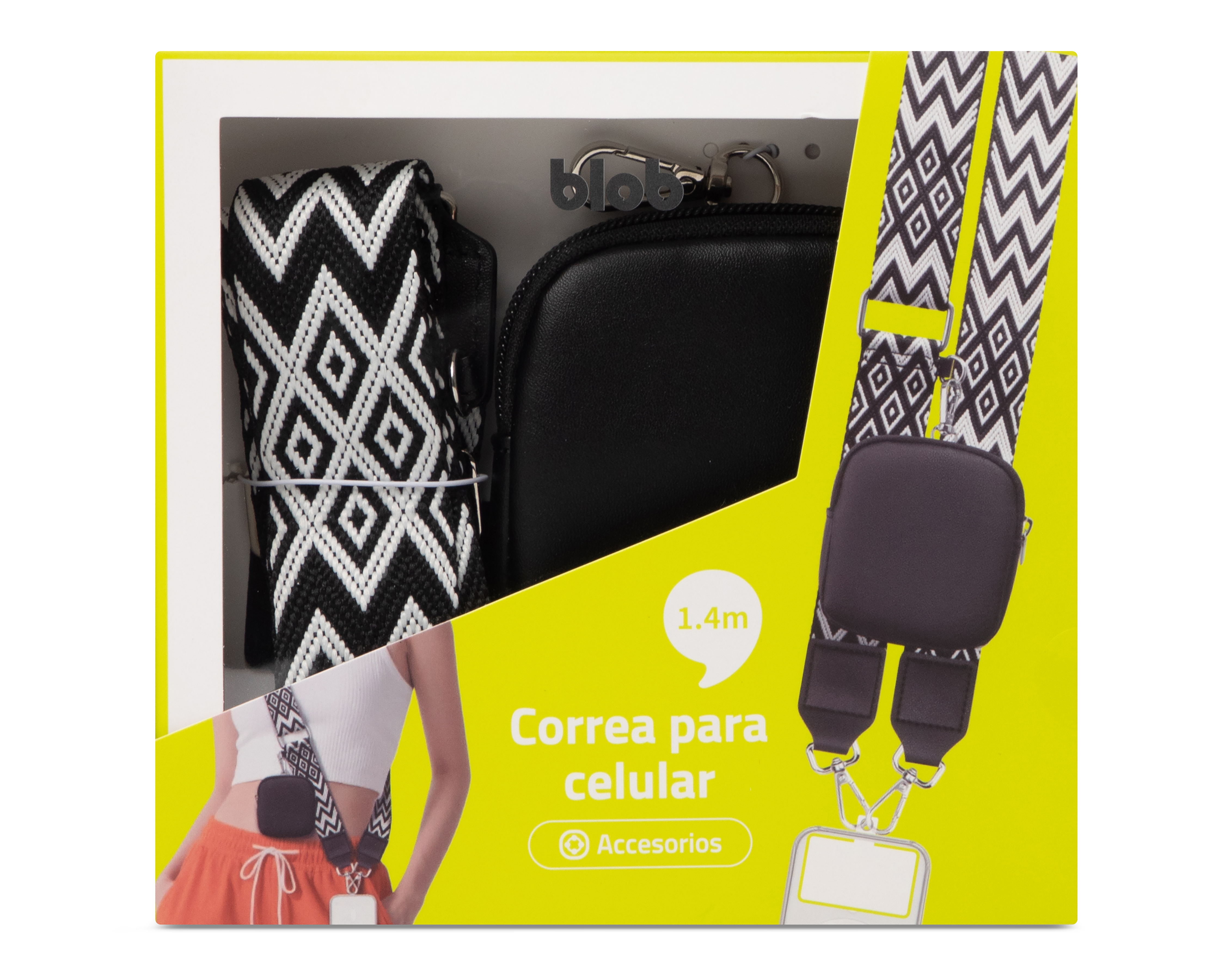 Foto 5 | Foto 5 | Correa para Celular Negra Blob Universal