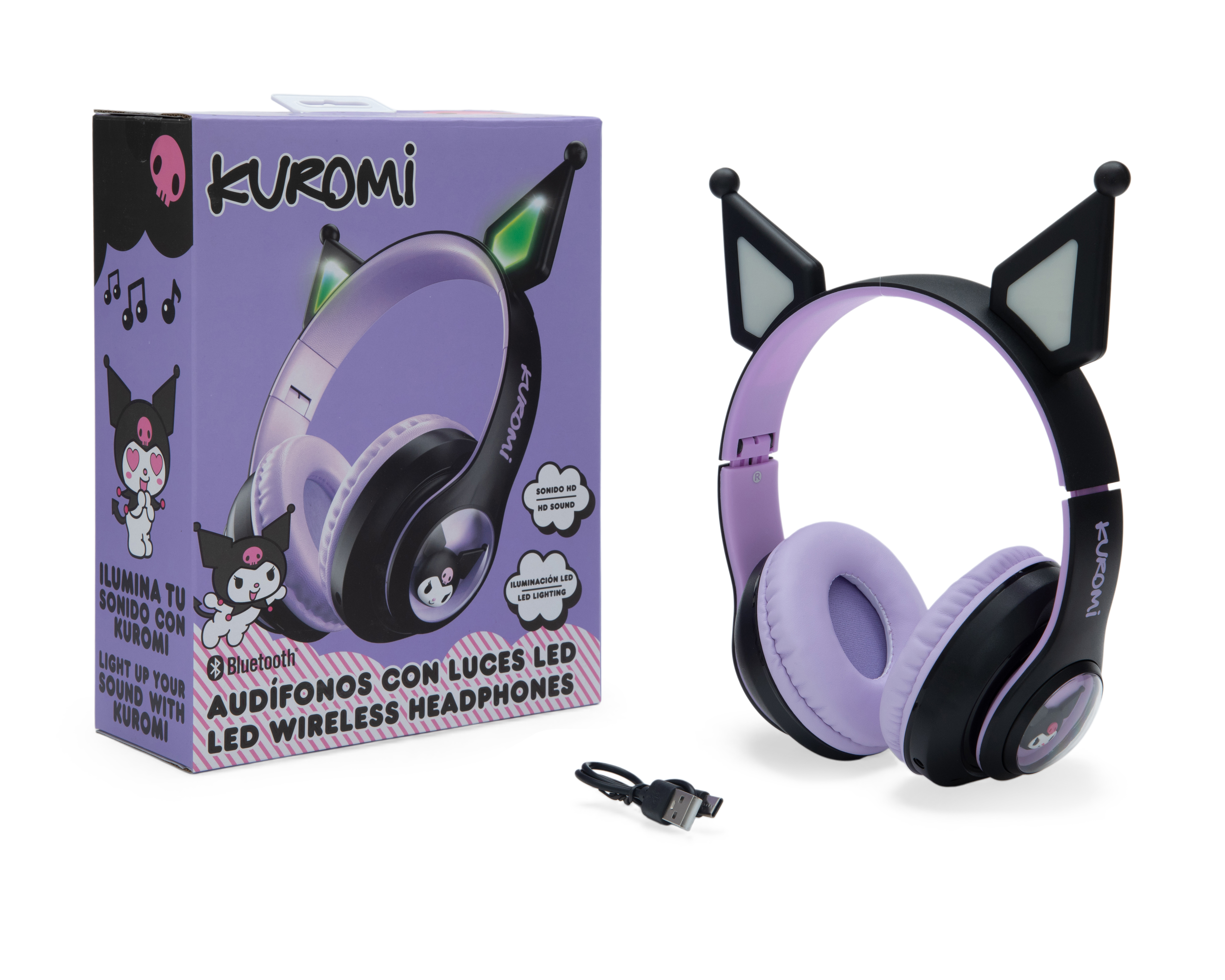 Foto 4 | Foto 4 | Audífonos de Diadema Inalámbricos Sanrio KULEDBTHP2-CPL con Luces Led