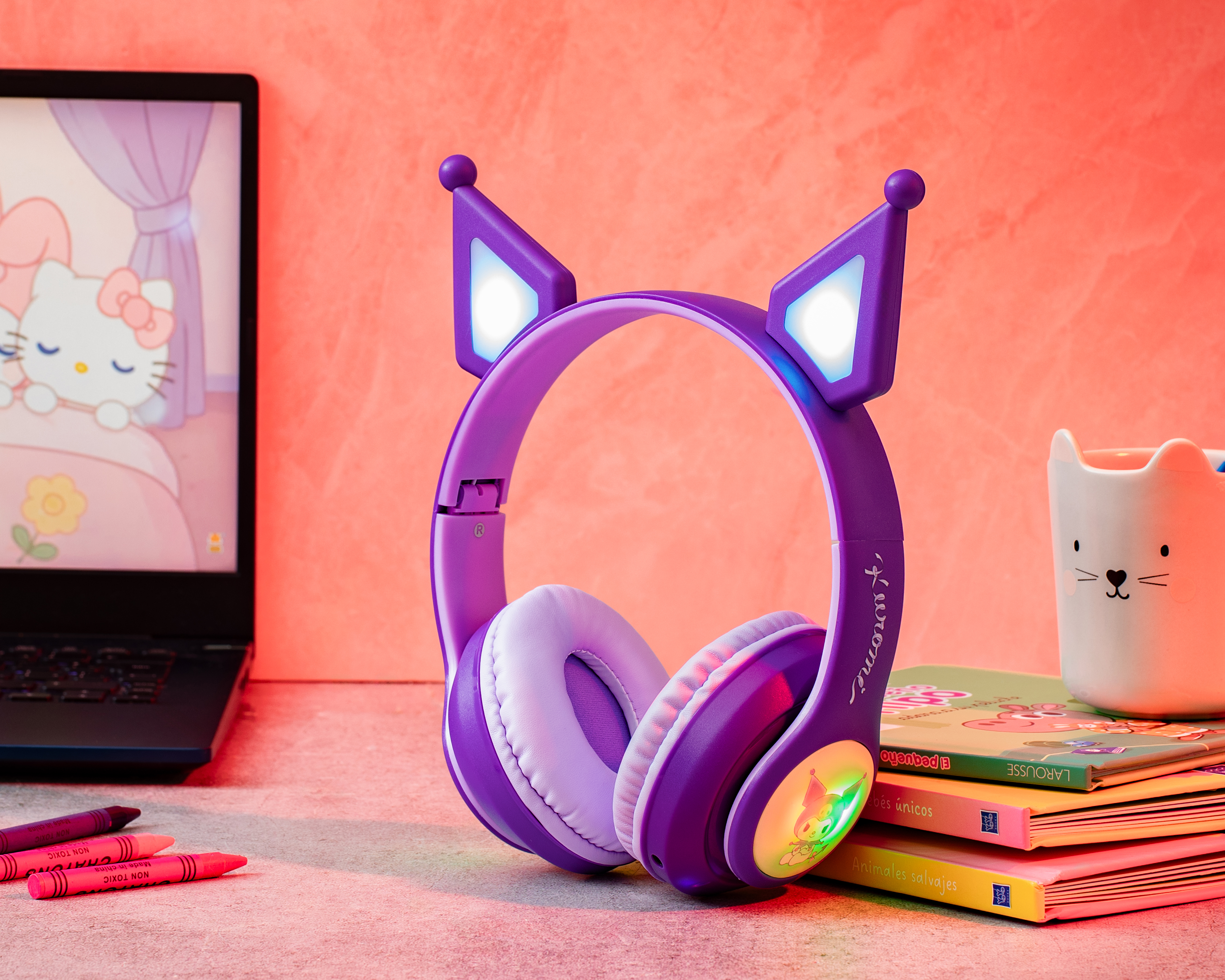 Foto 8 | Foto 8 | Audífonos de Diadema Inalámbricos Sanrio KULEDBTHP1-CPL Bluetooth