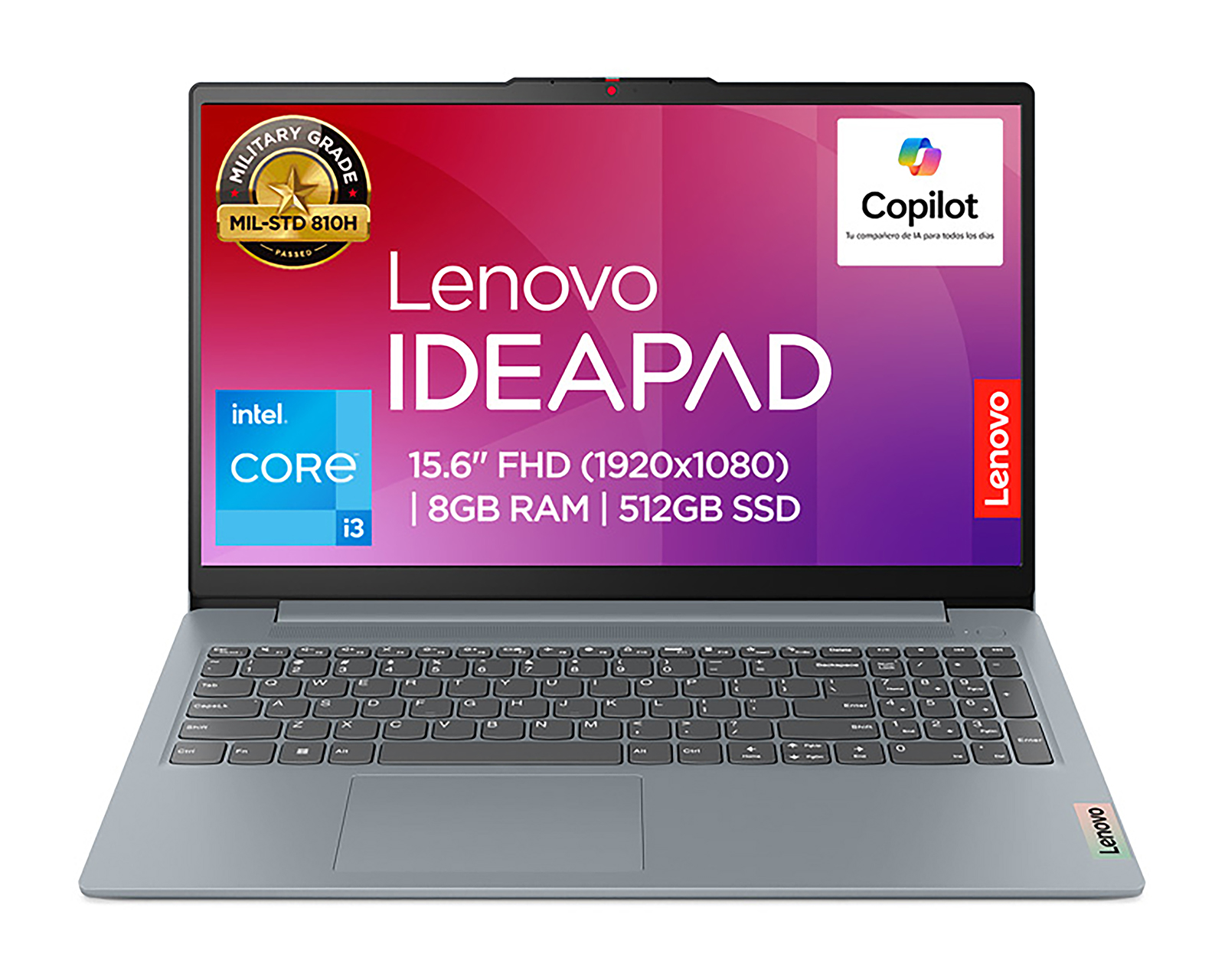 Foto 2 pulgar | Foto 1 | Laptop Lenovo IdeaPad Slim 3 15.6 Pulgadas Windows 11 Intel Core i3 8 GB RAM 512 GB SSD Azul