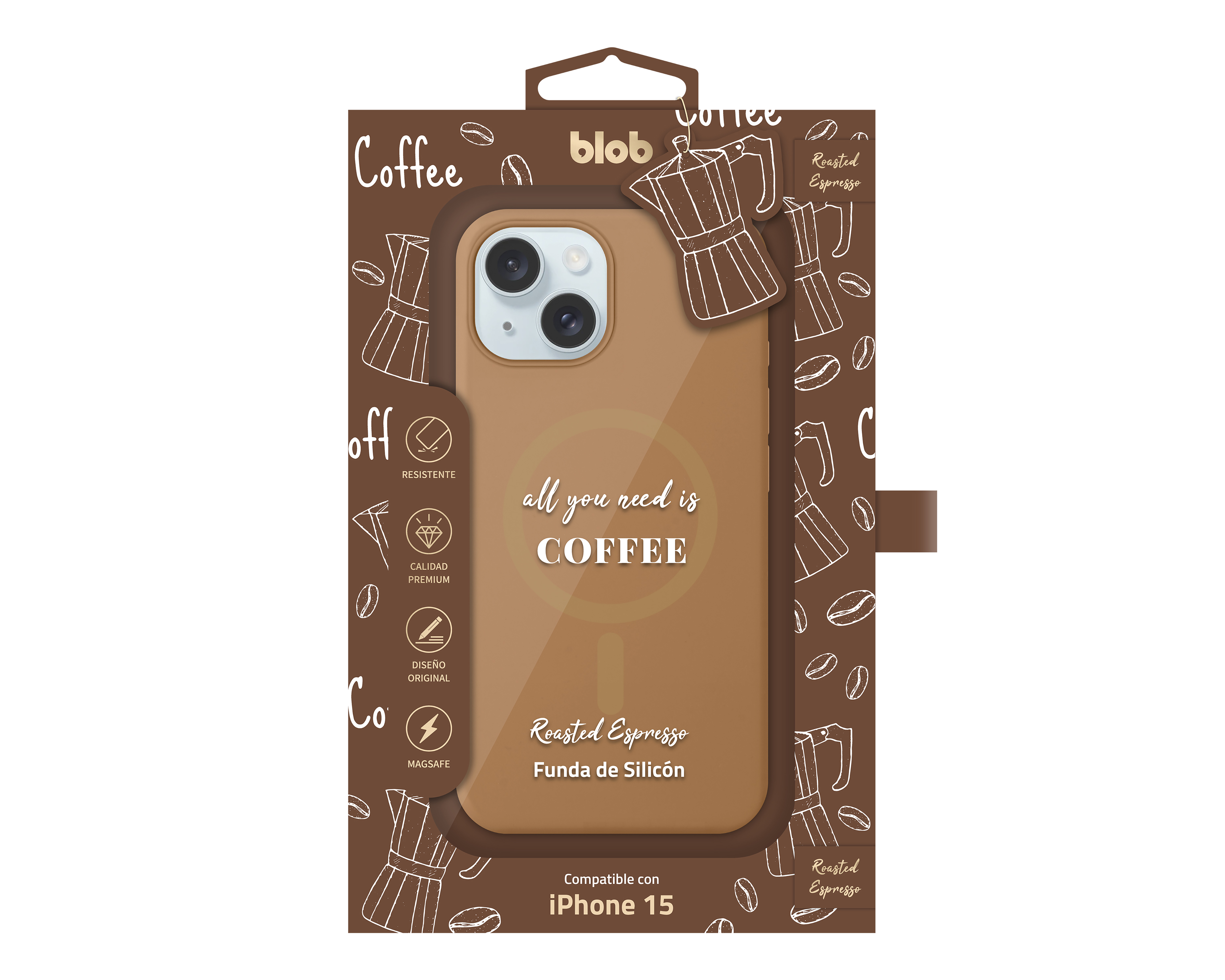 Foto 3 | Foto 3 | Funda Café Blob para iPhone 15