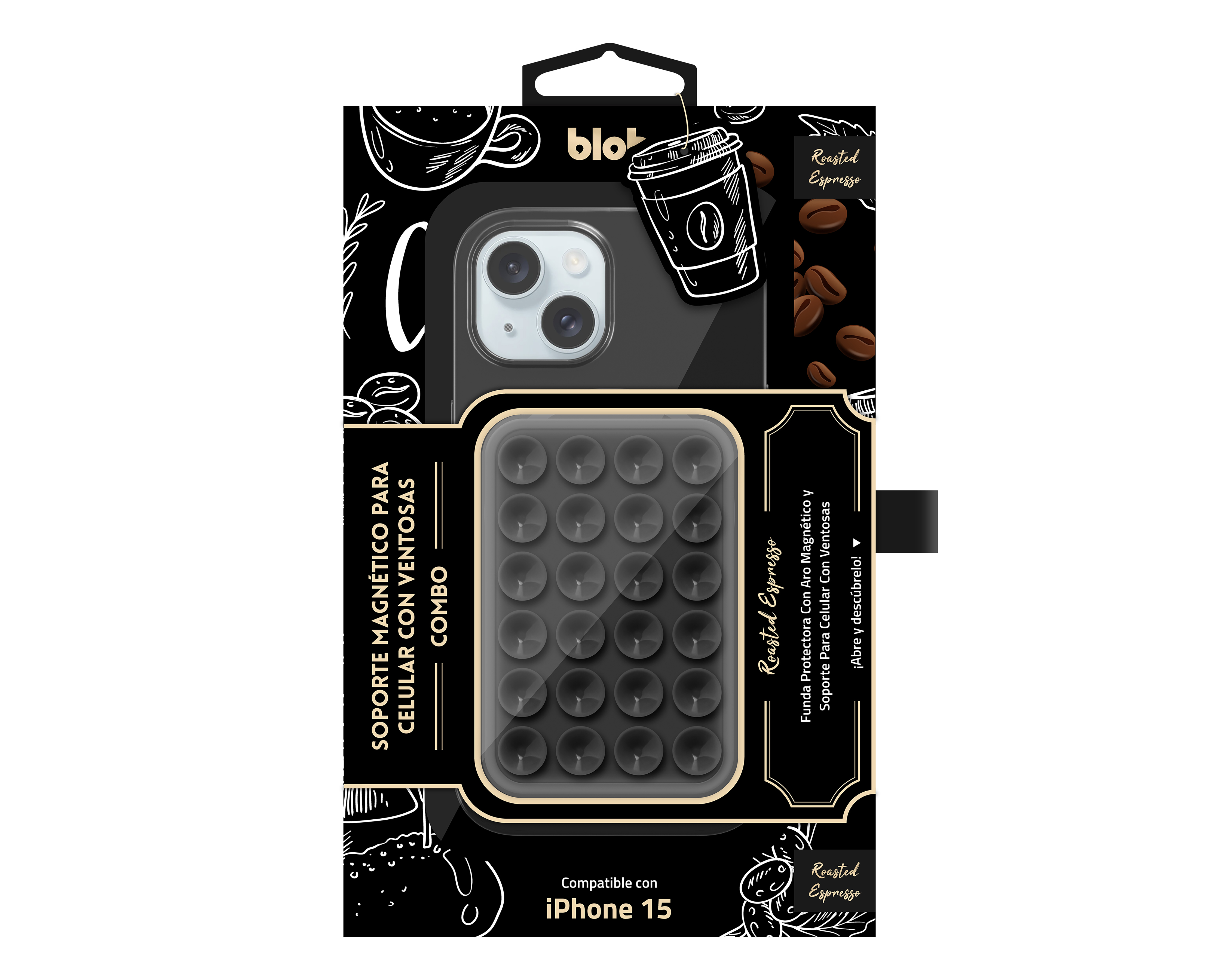 Foto 4 | Foto 4 | Funda de Policarbonato Blob para iPhone 15 con Soporte Magnético