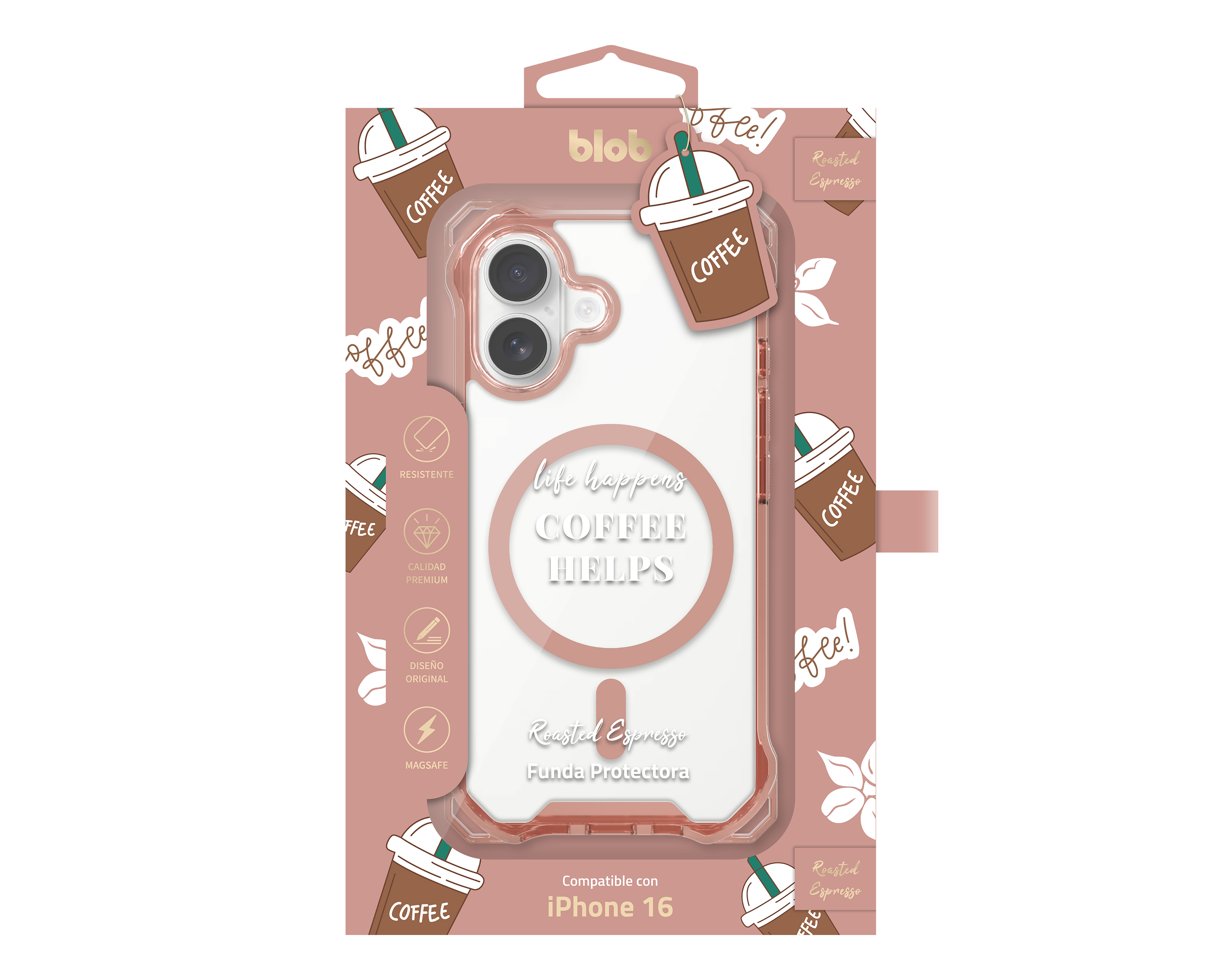 Foto 4 pulgar | Foto 3 | Funda de Policarbonato Blob para iPhone 16