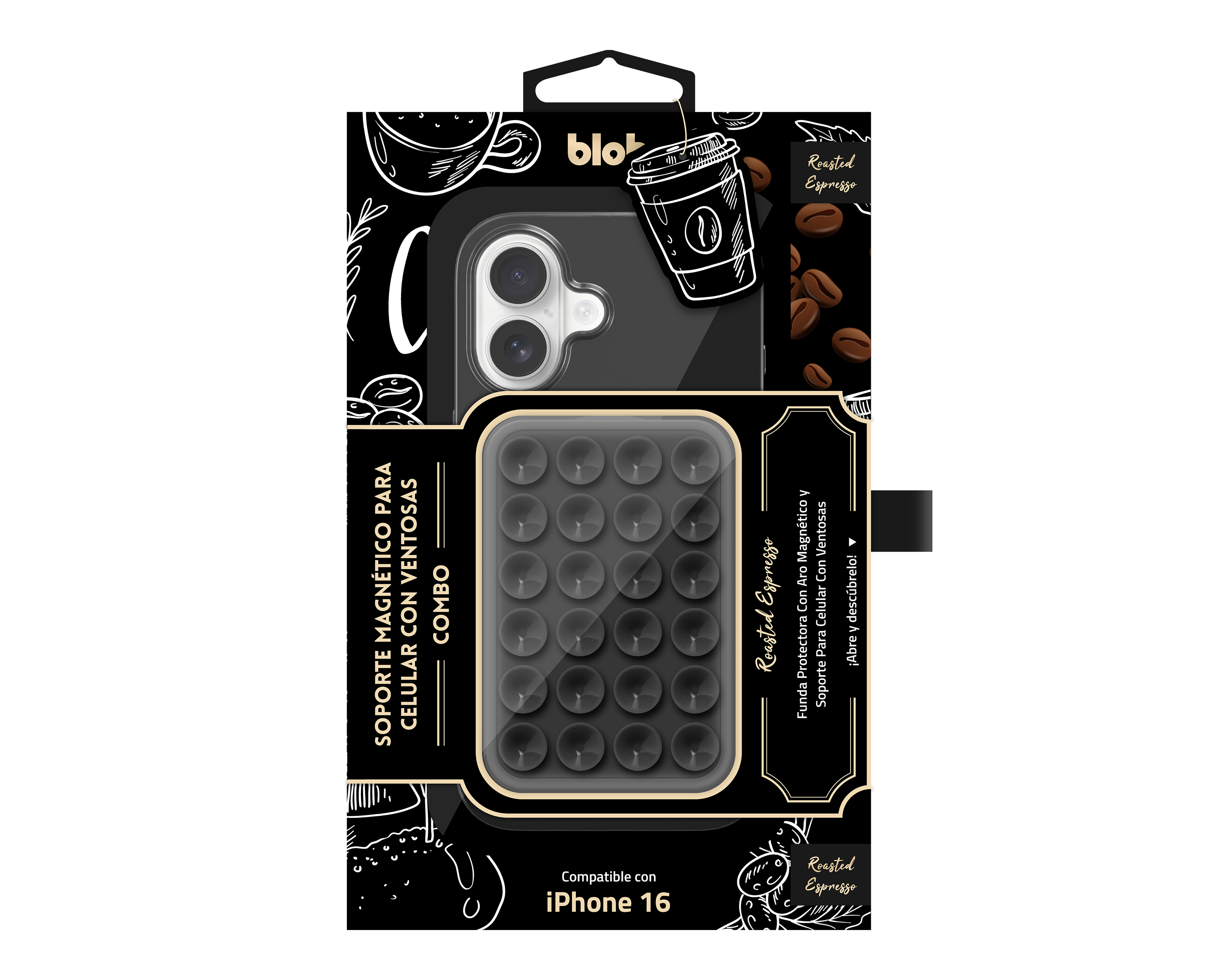 Foto 4 | Foto 4 | Funda con Soporte Magnético Blob para iPhone 16