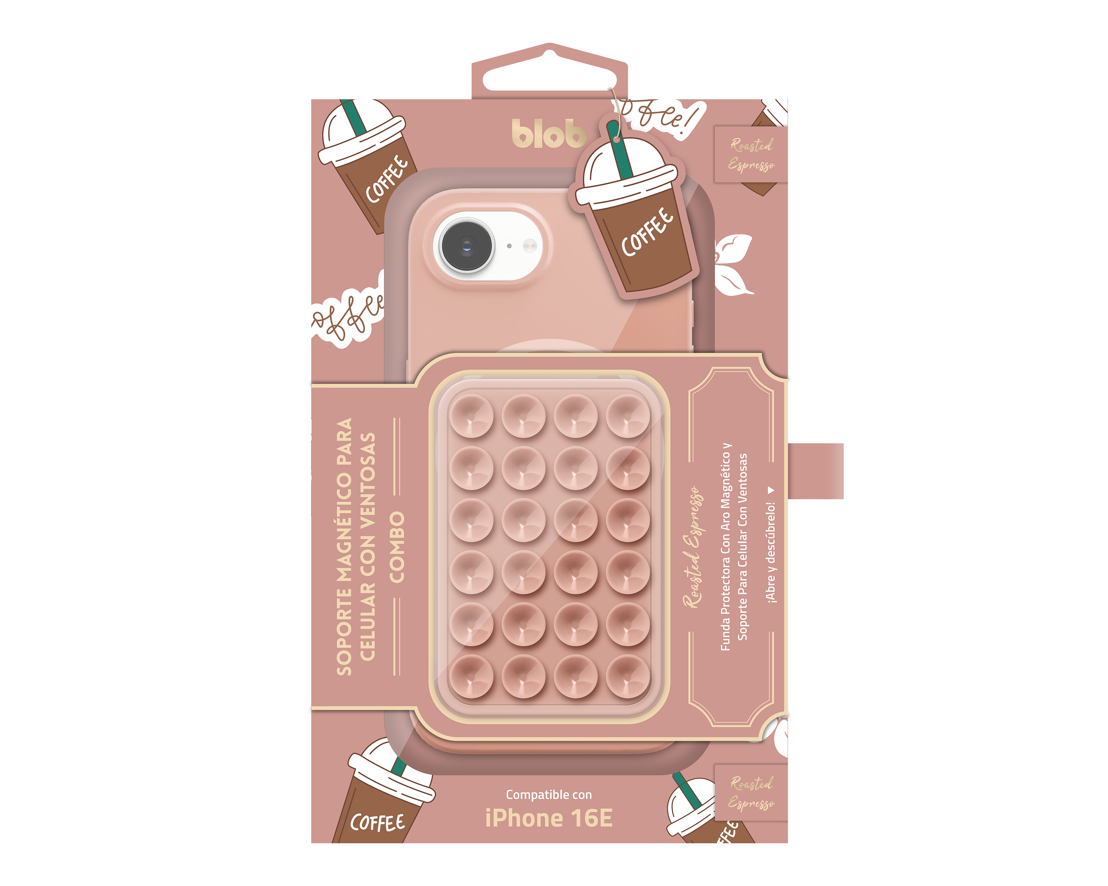 Foto 4 | Foto 4 | Funda de Policarbonato Blob para iPhone 16E con Soporte Magnético