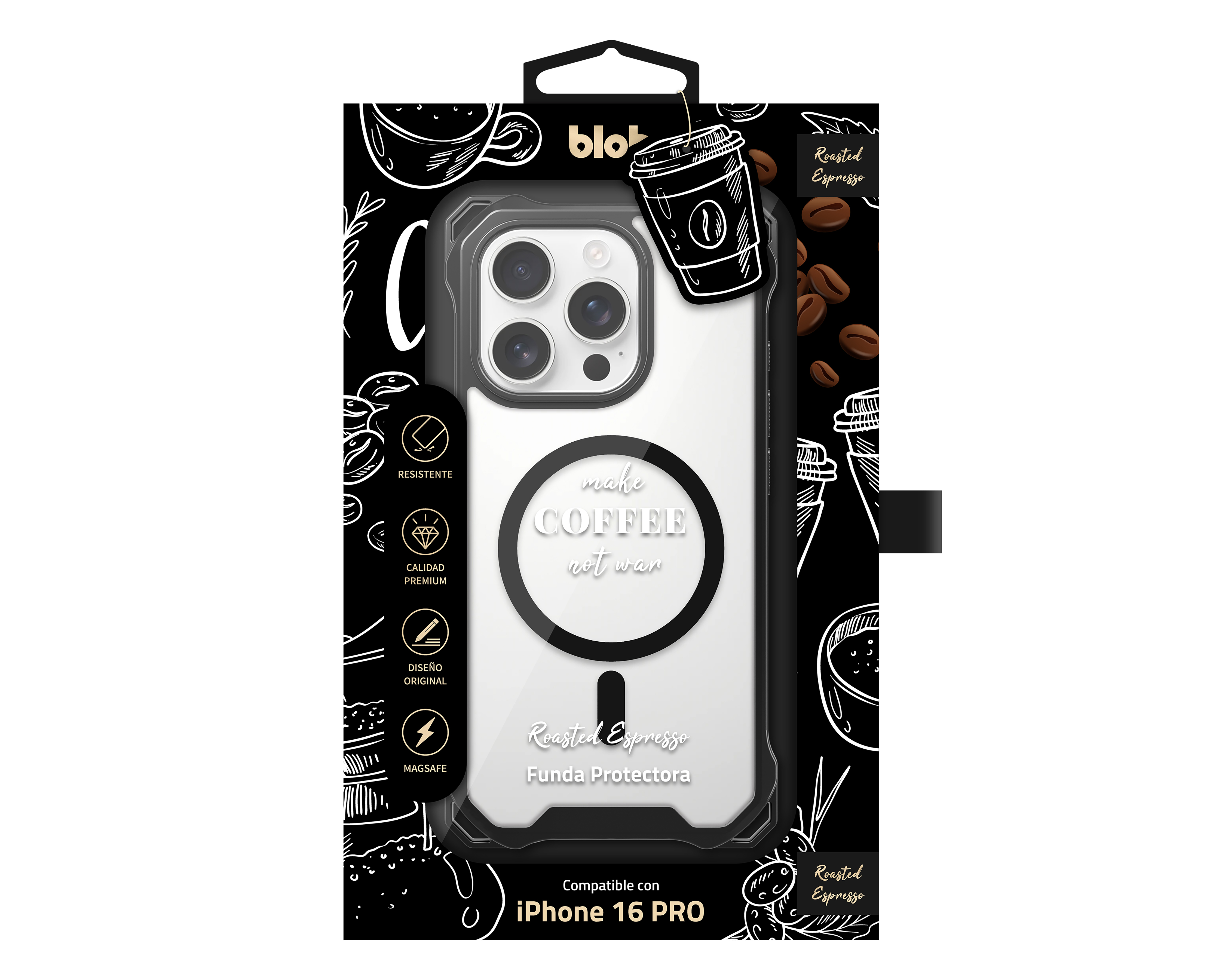Foto 4 pulgar | Foto 3 | Funda Negra Blob para iPhone 16