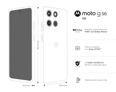 Foto 8 | Foto 8 | Telcel Motorola Moto G56 5G 256 GB Azul Marino