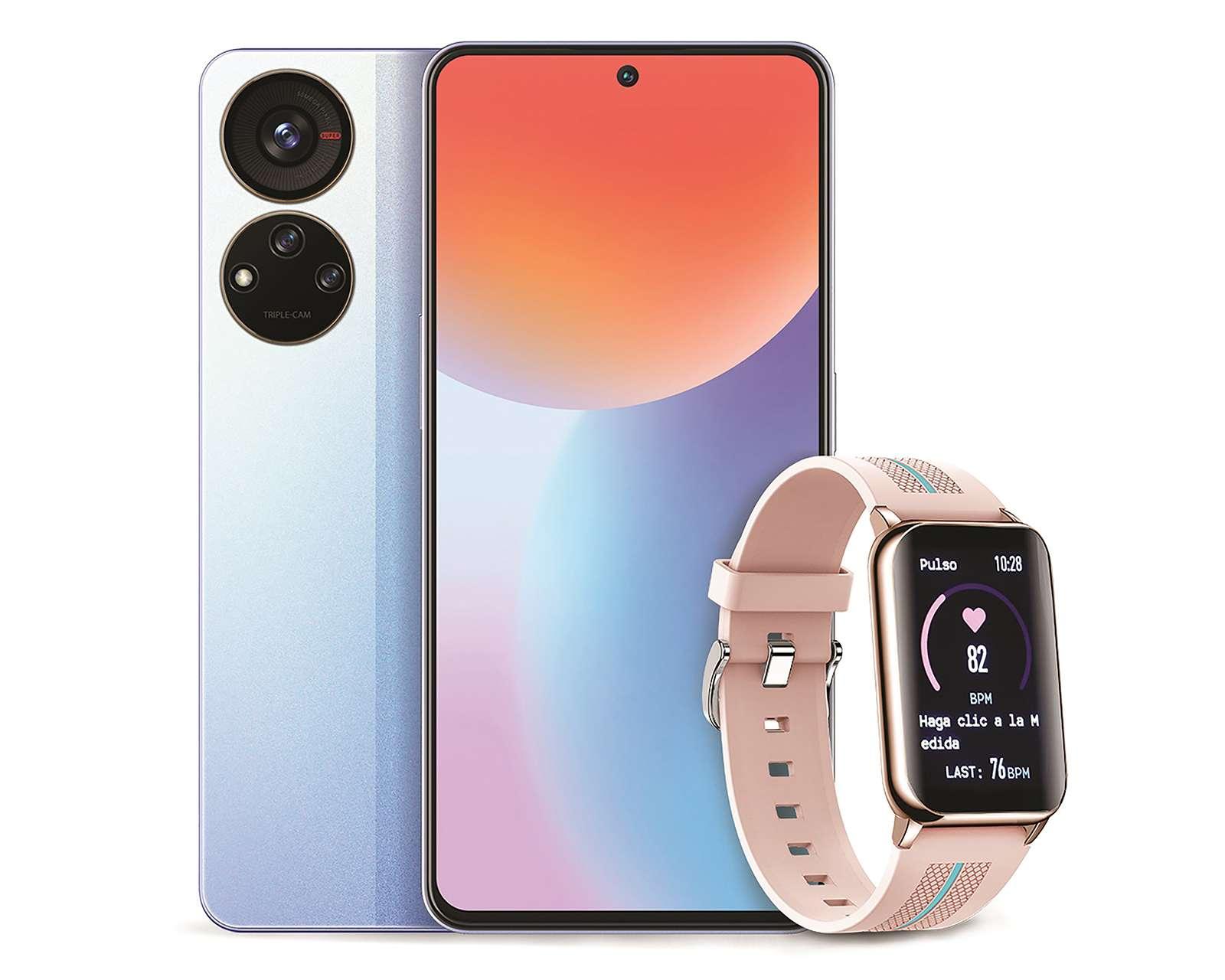 Telcel ZTE Axon 40 SE Bundle 128 GB Azul + Smartwatch