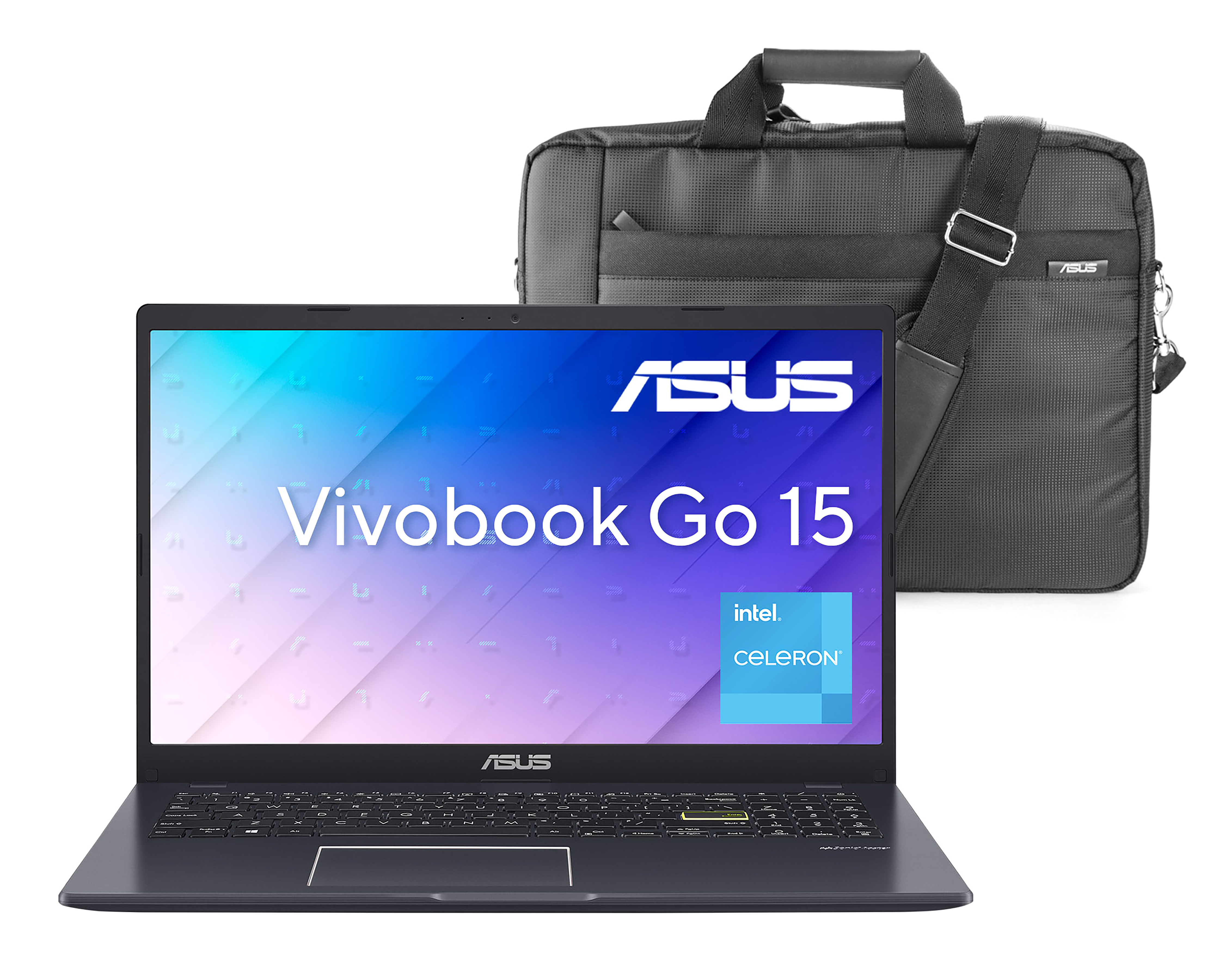 Foto 1 | Foto 1 | Laptop Asus Vivabook Go 15 15.6 Pulgadas Windows 11 Intel Celeron N4500 4 GB RAM 128 GB eMMG Azul con Maletín
