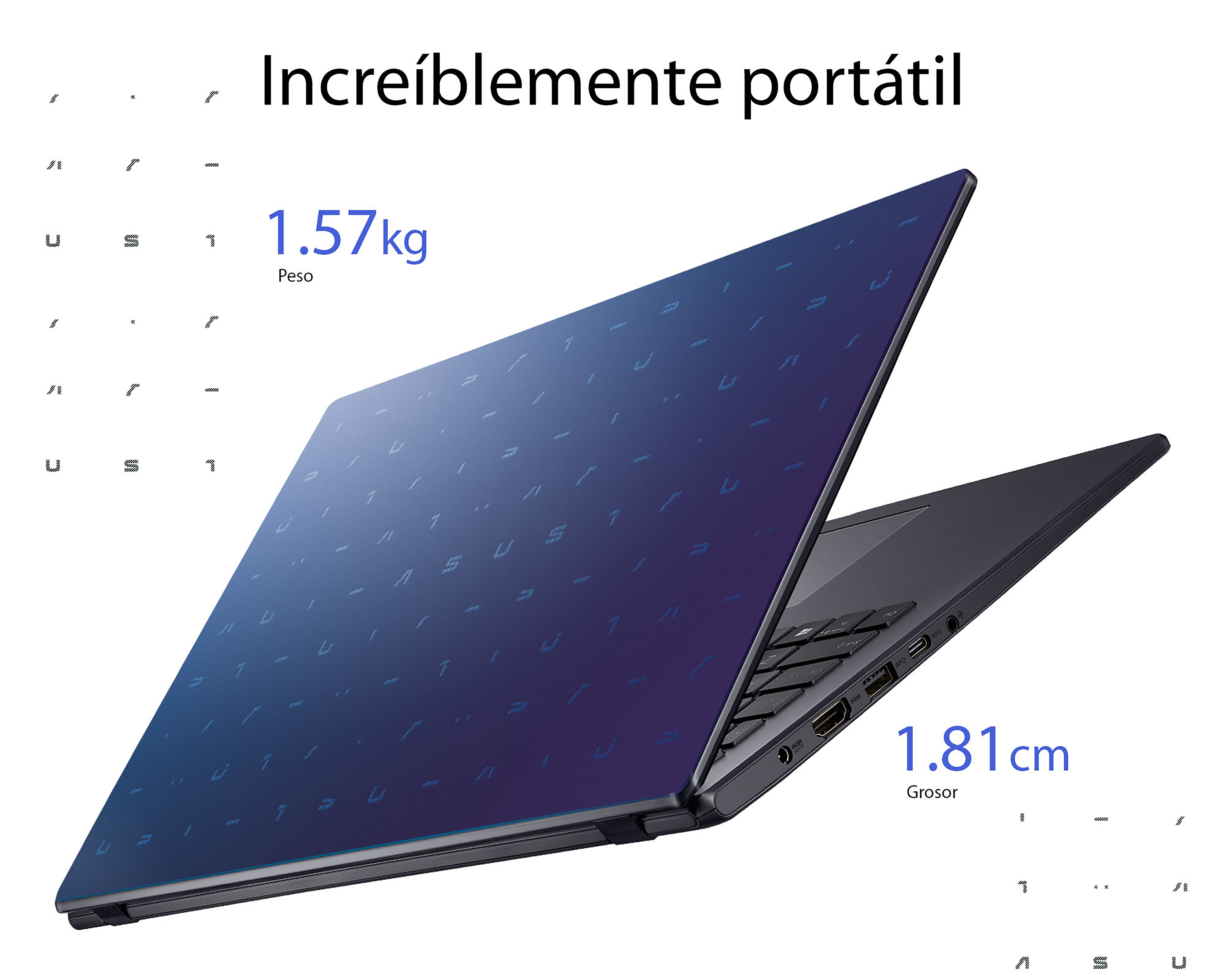 Foto 3 | Foto 3 | Laptop Asus Vivabook Go 15 15.6 Pulgadas Windows 11 Intel Celeron N4500 4 GB RAM 128 GB eMMG Azul con Maletín