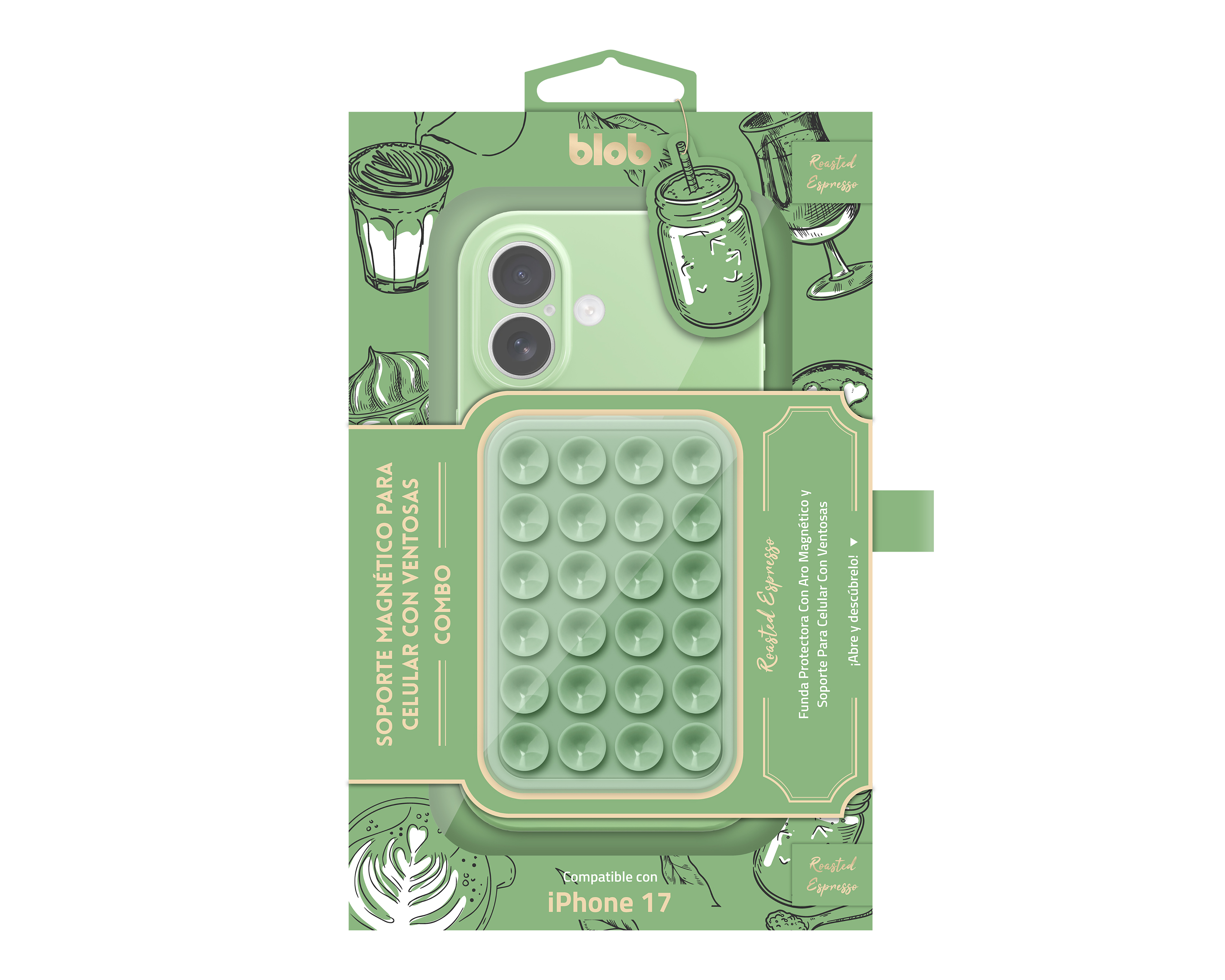 Foto 4 | Foto 4 | Funda Verde Blob para iPhone 17