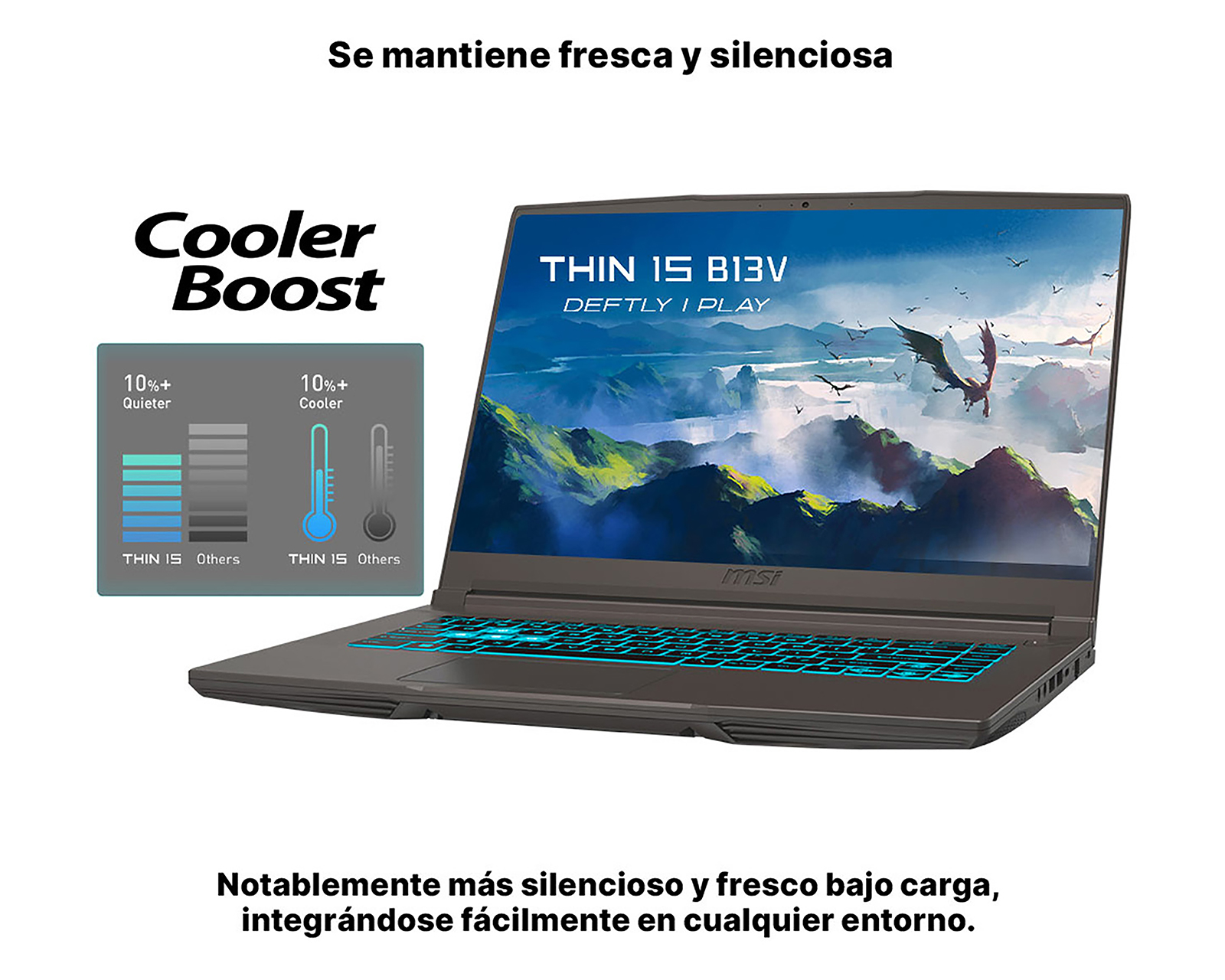 Foto 4 pulgar | Foto 3 | Laptop Gamer MSI Thin 15 15.6 Pulgadas Intel Core i7 GeForce RTX 4050 16 GB RAM 512 GB SSD Gris
