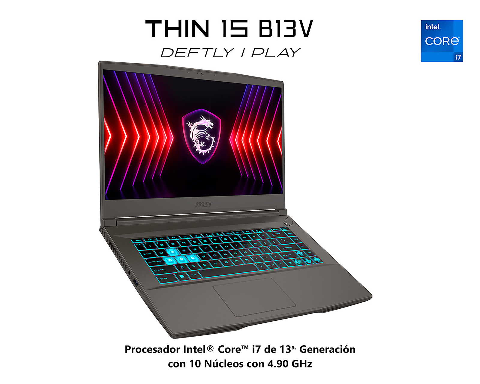 Foto 7 pulgar | Foto 6 | Laptop Gamer MSI Thin 15 15.6 Pulgadas Intel Core i7 GeForce RTX 4050 16 GB RAM 512 GB SSD Gris