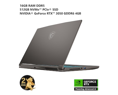 Foto 4 | Foto 4 | Laptop Gamer MSI Thin A15 B7UC-474MX 15.6 Pulgadas Windows 11 Home AMD RYZEN 5 7535HS NVIDIA GeForce RTX 3050 16 GB RAM 512 GB SSD Gris
