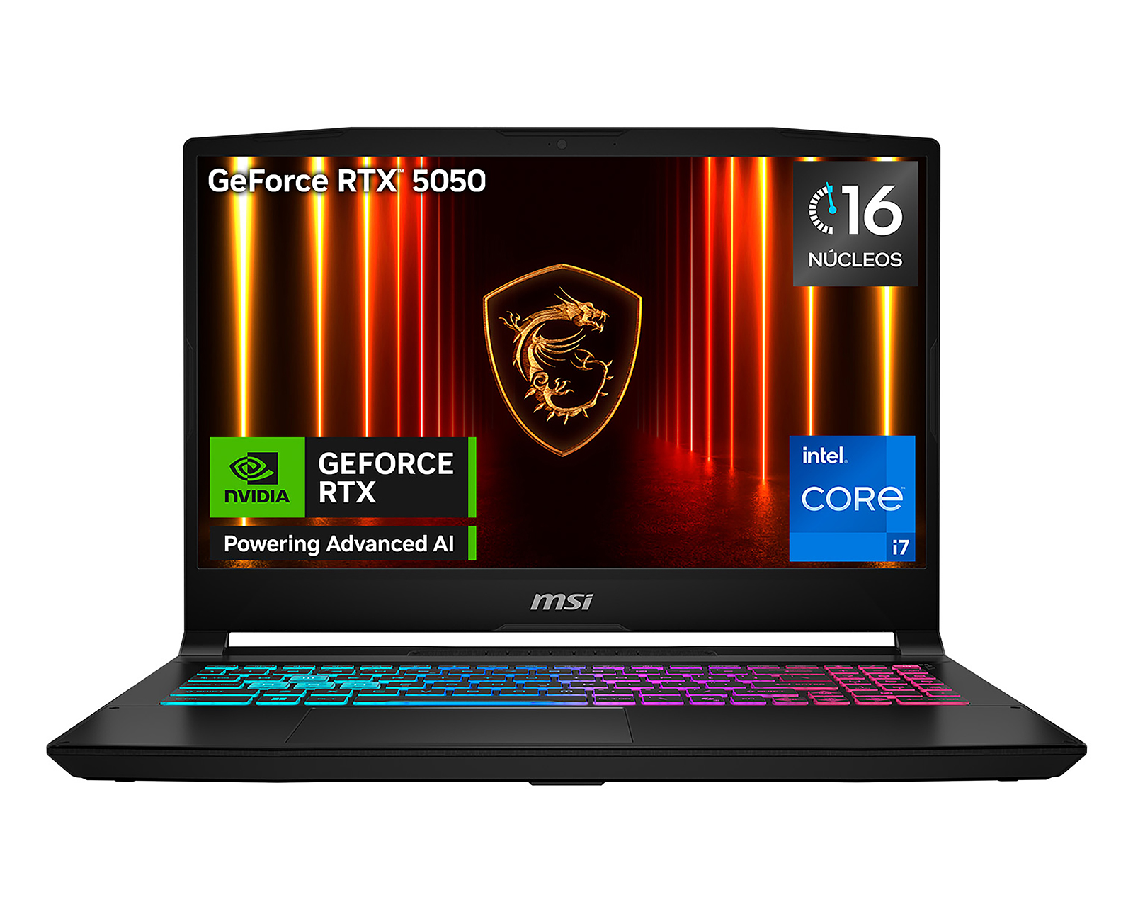 Laptop Gamer MSI Katana 15 HX B14WEK-447MX 15.6 Pulgadas Intel Core i7 NVIDIA GeForce RTX 5050 16 GB RAM 512 GB SSD Negra