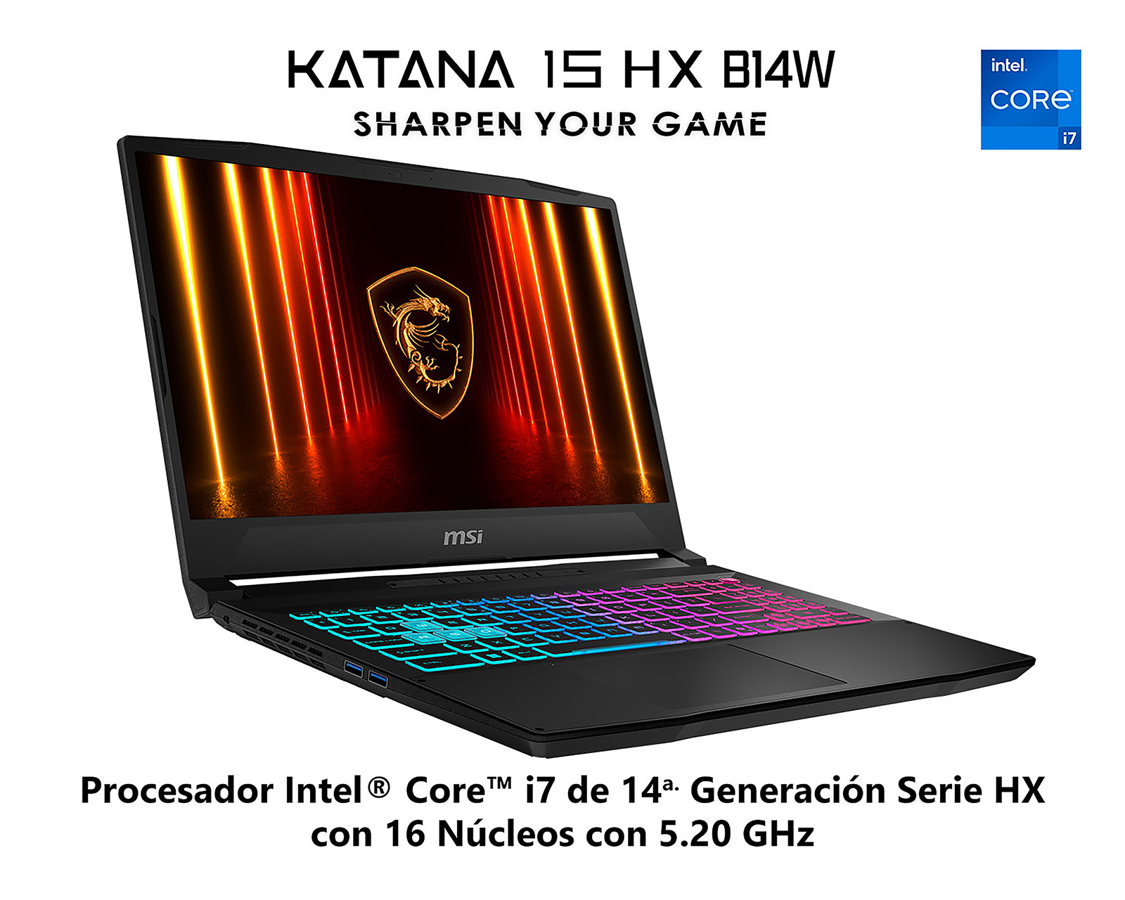 Foto 3 pulgar | Foto 2 | Laptop Gamer MSI Katana 15 HX B14WEK-447MX 15.6 Pulgadas Intel Core i7 NVIDIA GeForce RTX 5050 16 GB RAM 512 GB SSD Negra
