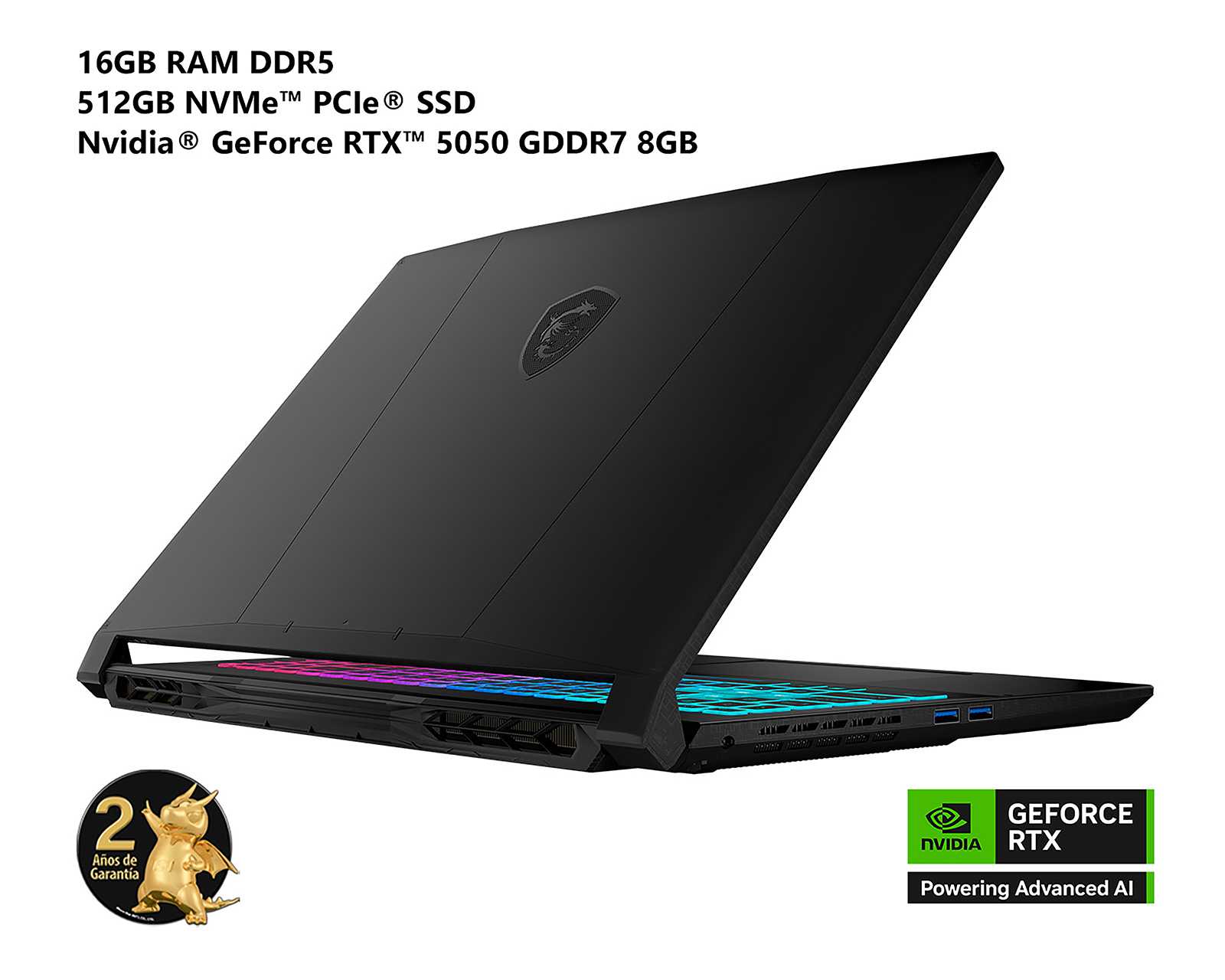 Foto 4 pulgar | Foto 3 | Laptop Gamer MSI Katana 15 HX B14WEK-447MX 15.6 Pulgadas Intel Core i7 NVIDIA GeForce RTX 5050 16 GB RAM 512 GB SSD Negra
