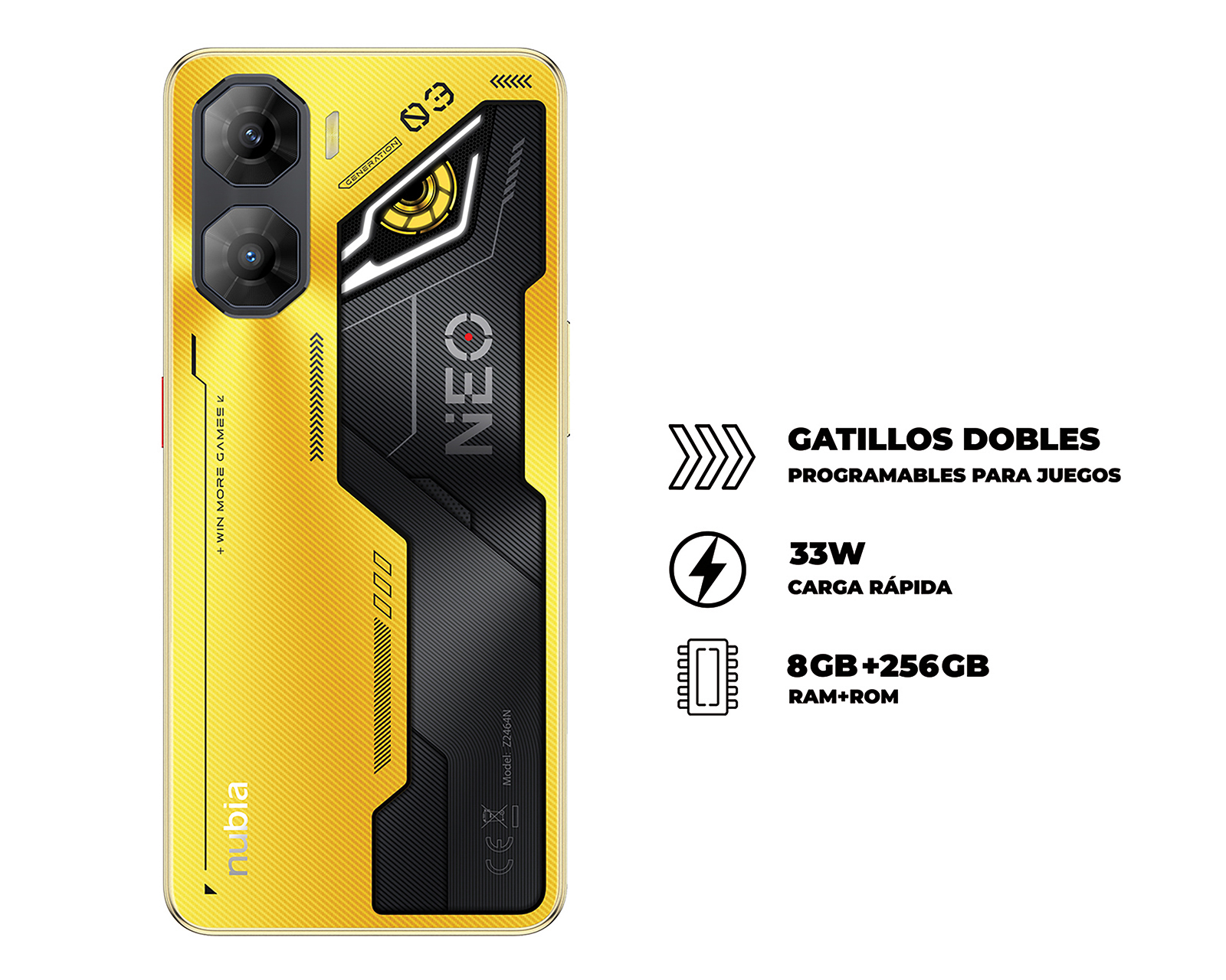 Foto 8 pulgar | Foto 7 | Celular Nubia Neo 3 5G Liberado 256 GB Amarillo