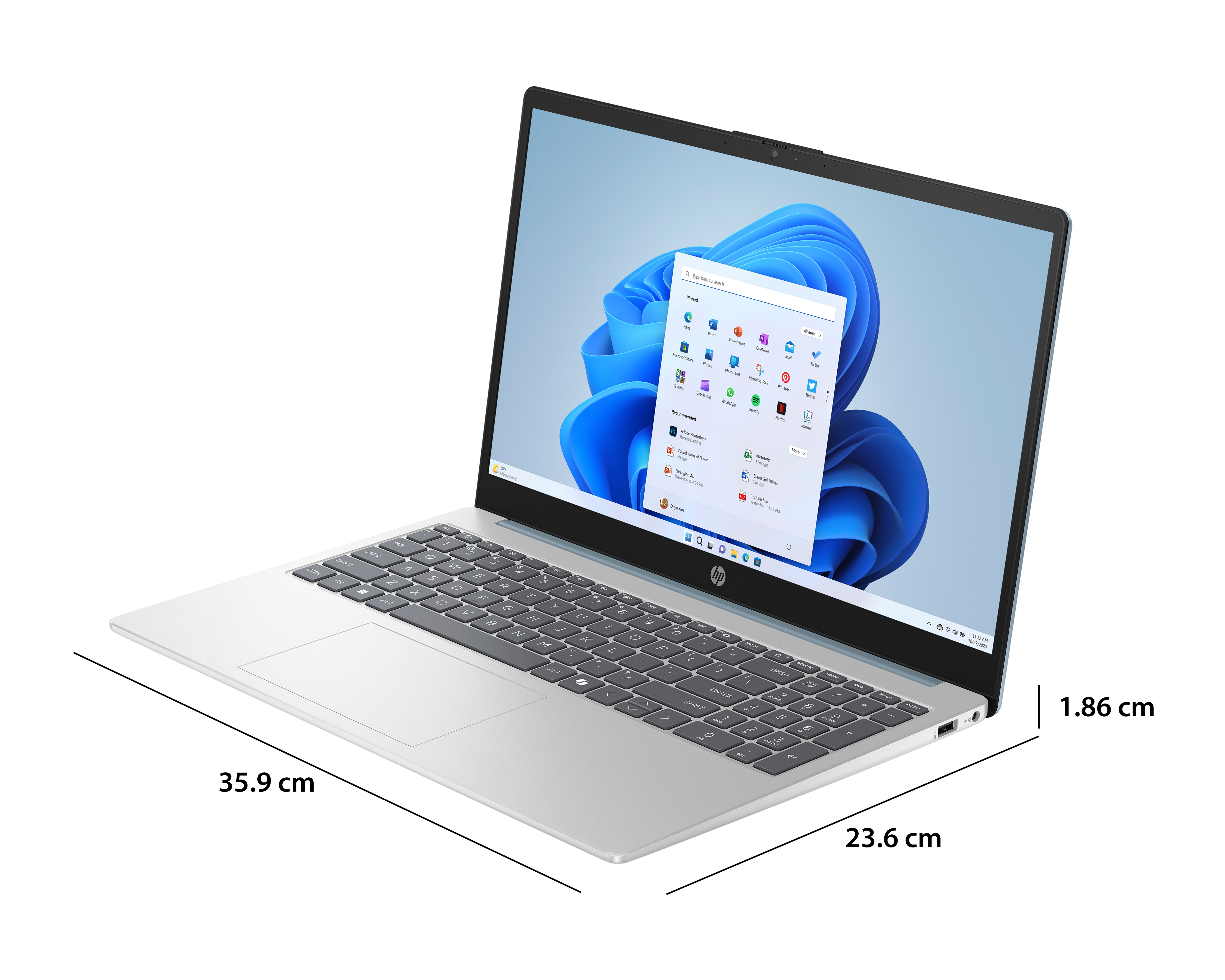 Foto 7 pulgar | Foto 6 | Laptop HP 15-FC0253LA 15.6 Pulgadas Windows 11 AMD Ryzen 5 16 GB RAM 512 GB SSD Azul
