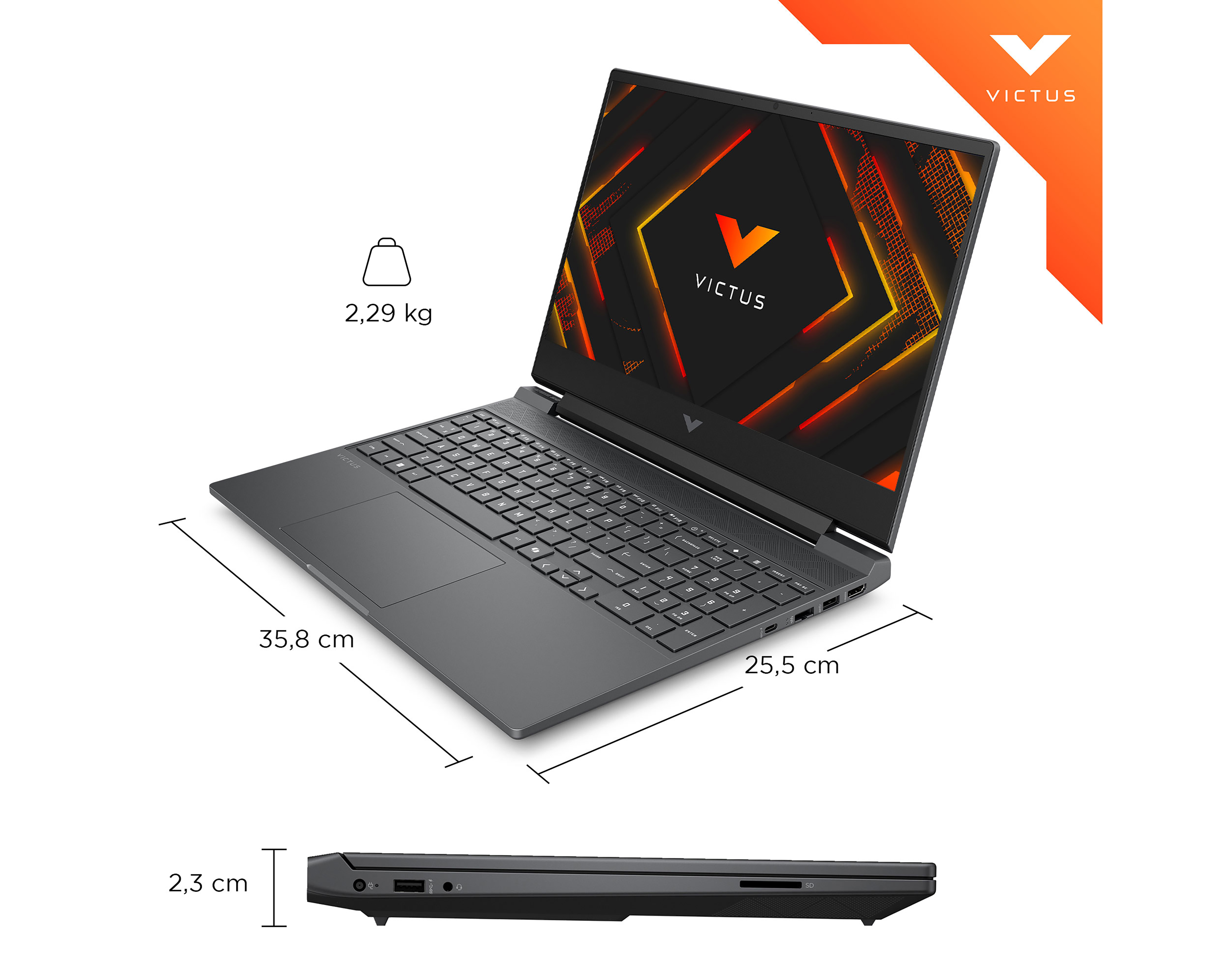 Foto 10 | Foto 10 | Laptop Gamer HP Victus 15.6 Pulgadas AMD Ryzen 7 GeForce RTX 3050 16 GB RAM DDR5 512 GB SSD Negra