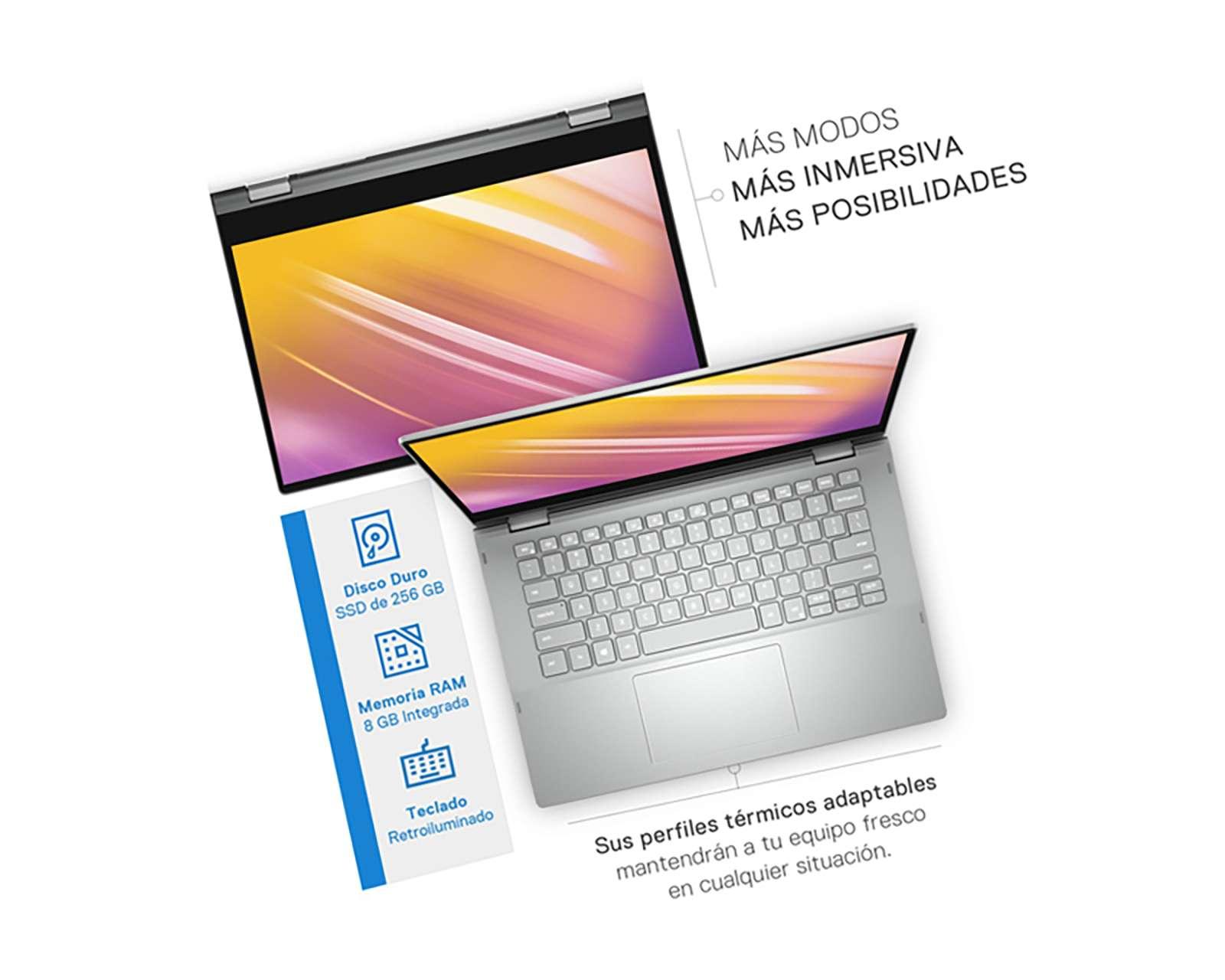 Foto 4 pulgar | Foto 3 | Laptop Dell 2 en 1 14" Touch Windows 10 Home Core i5 8GB RAM 256 GB SSD Plateada