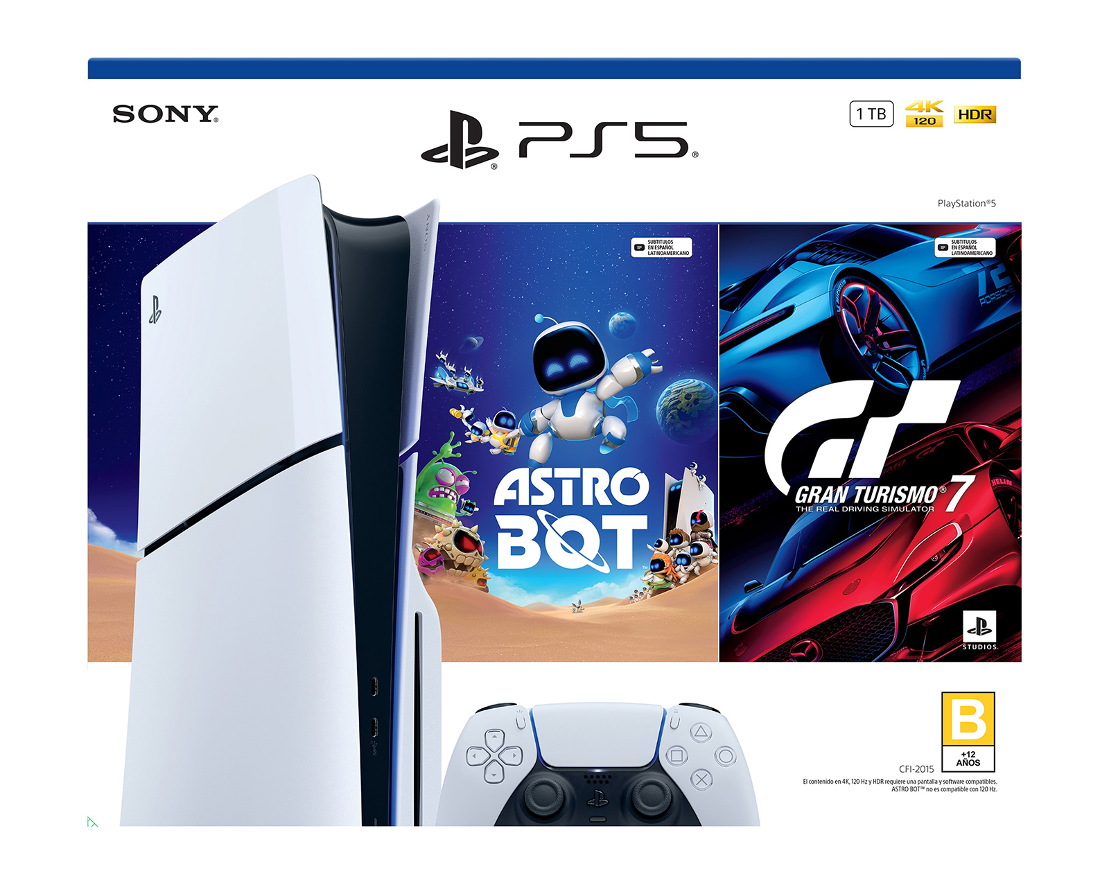 Foto 4 pulgar | Foto 3 | Consola PlayStation 5 de 1 TB Astro Bot y Gran Turismo 7