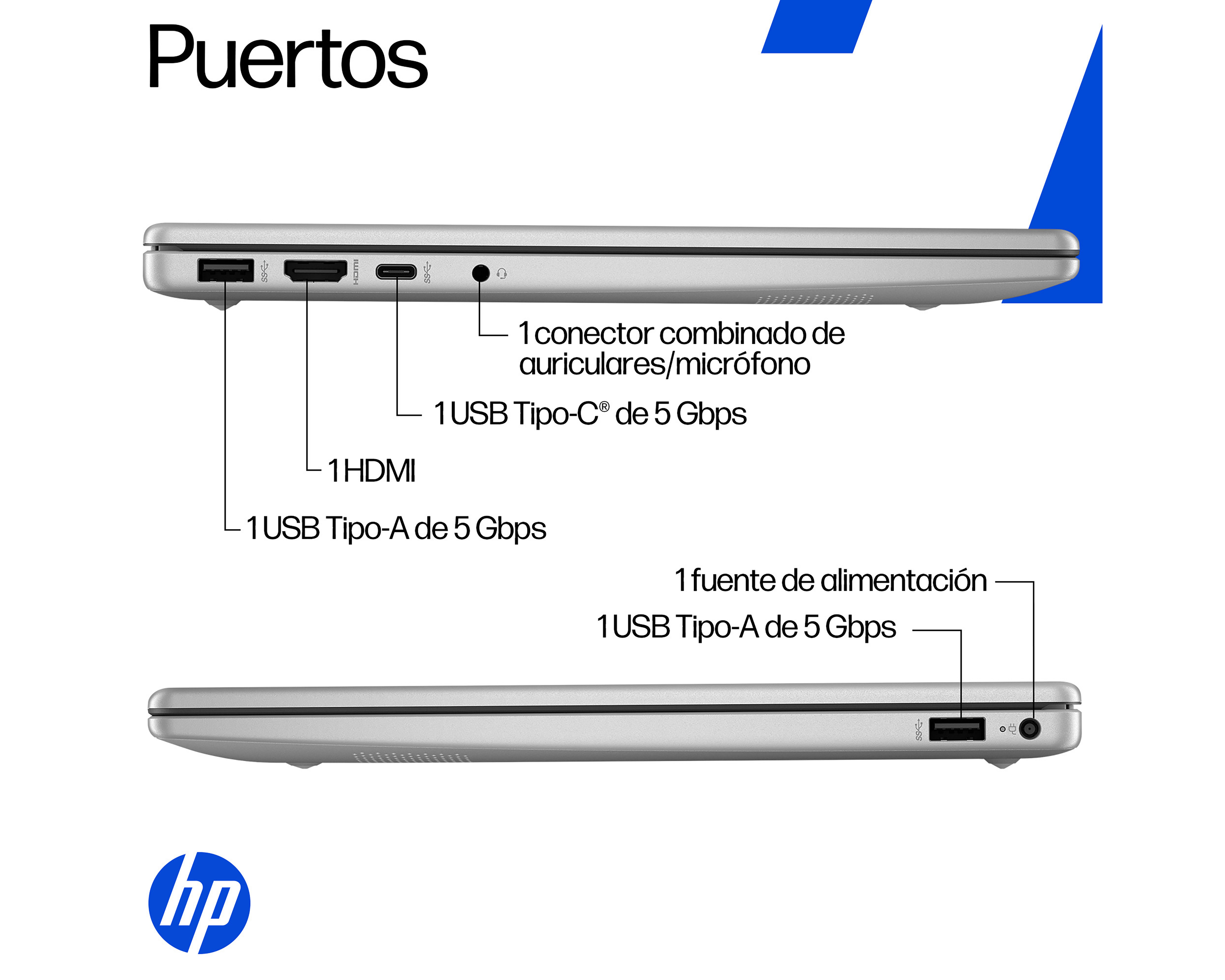 Foto 8 | Foto 8 | Laptop HP 14-EP0230LA 14 Pulgadas Windows 11 Home Intel Core i3 8 GB RAM 512 GB SSD Plateada