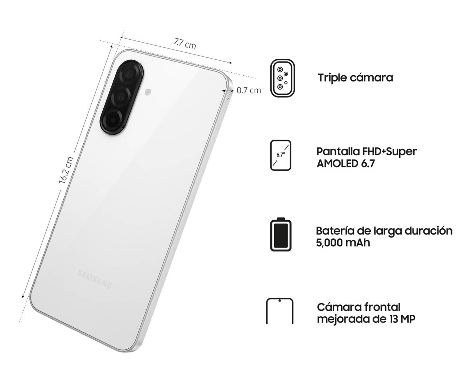 Foto 10 pulgar | Foto 9 | AT&T Samsung Galaxy A26 5G 128 GB Blanco