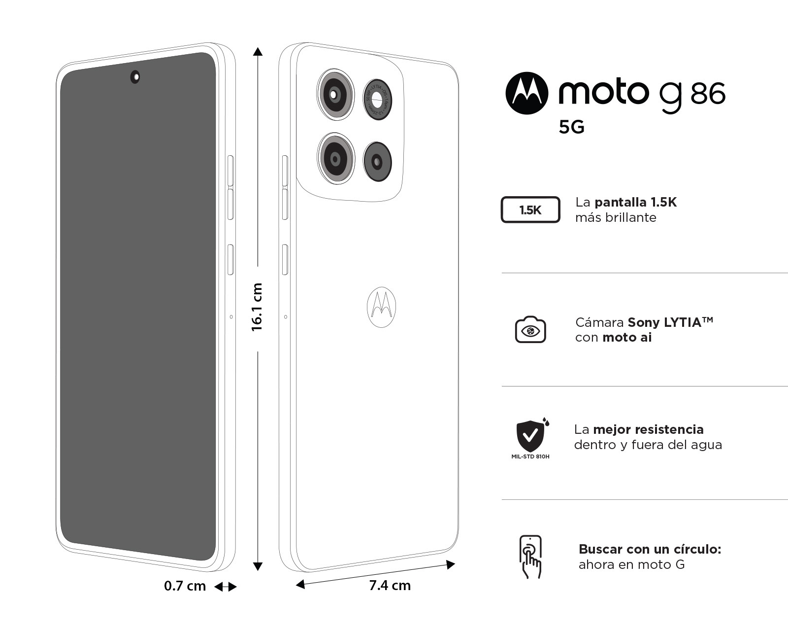 Foto 11 pulgar | Foto 10 | Celular Motorola Moto G86 256 GB Azul