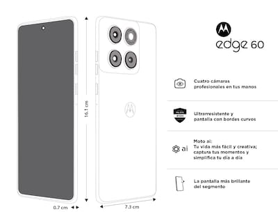 Foto 10 | Foto 10 | Celular Motorola Edge 60 Liberado 512 GB Verde