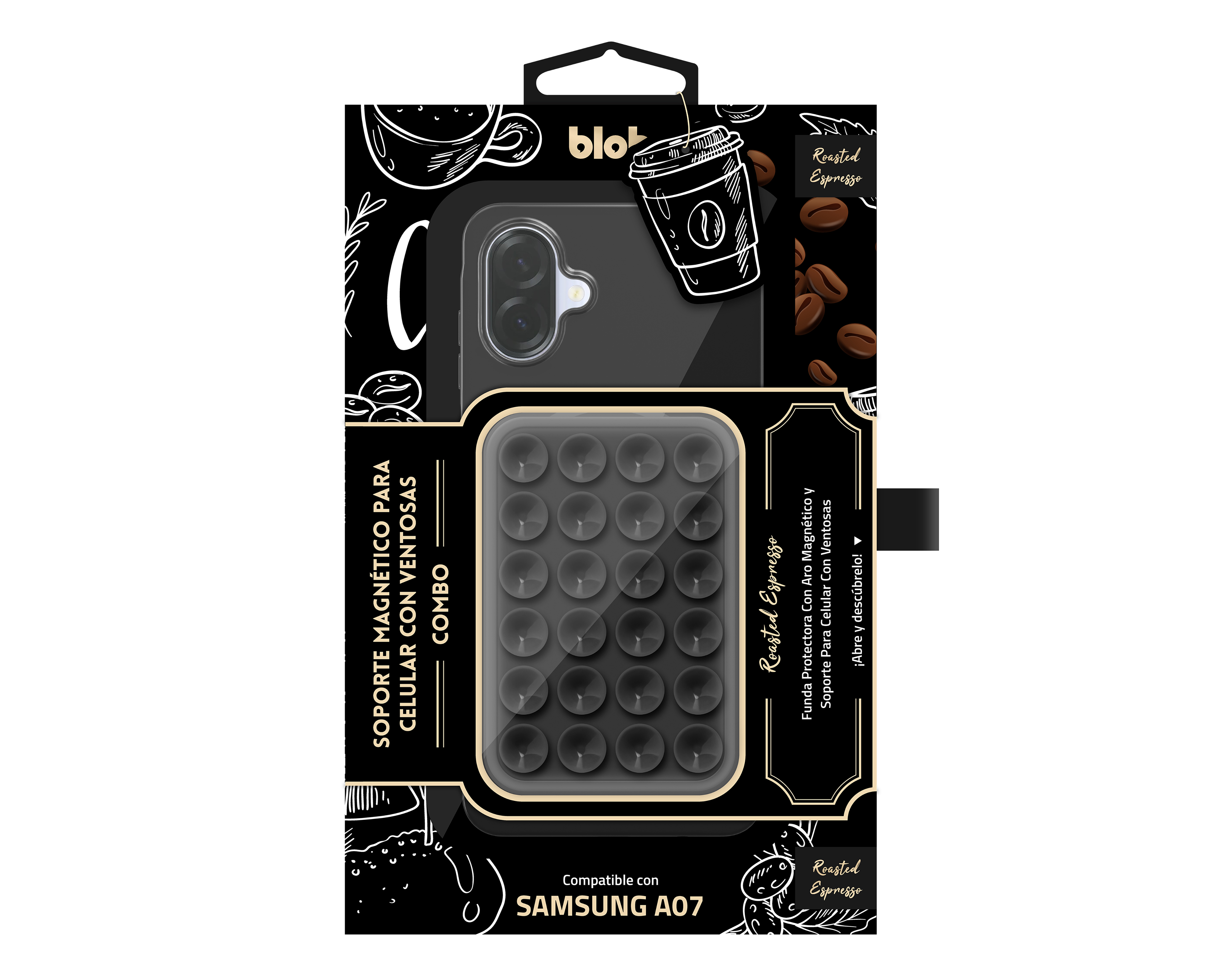 Foto 5 pulgar | Foto 4 | Funda Negra Blob para Samsung Galaxy A07