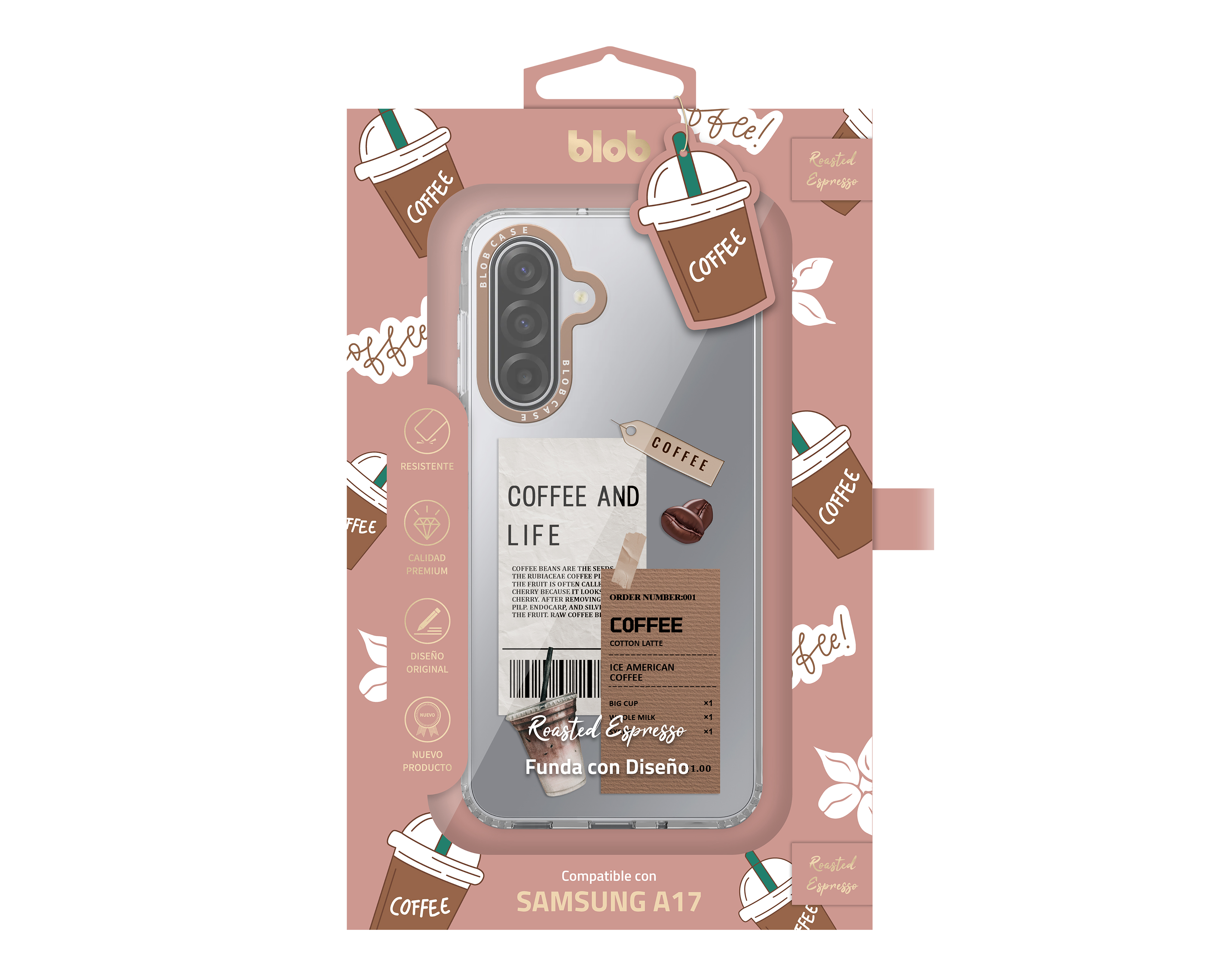 Foto 4 pulgar | Foto 3 | Funda de Policarbonato Blob para Samsung A17